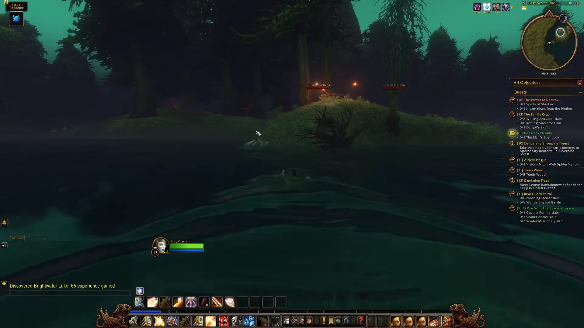 Swimming Across Brightwater Lake