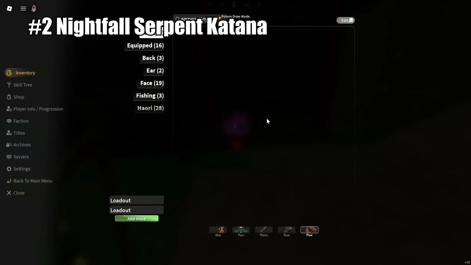 Nightfall Serpent Katana