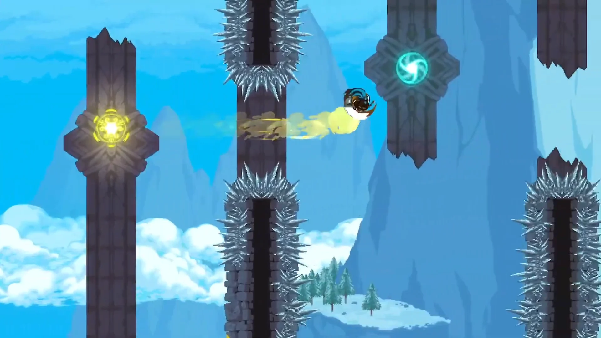 Spiked pillar platforming