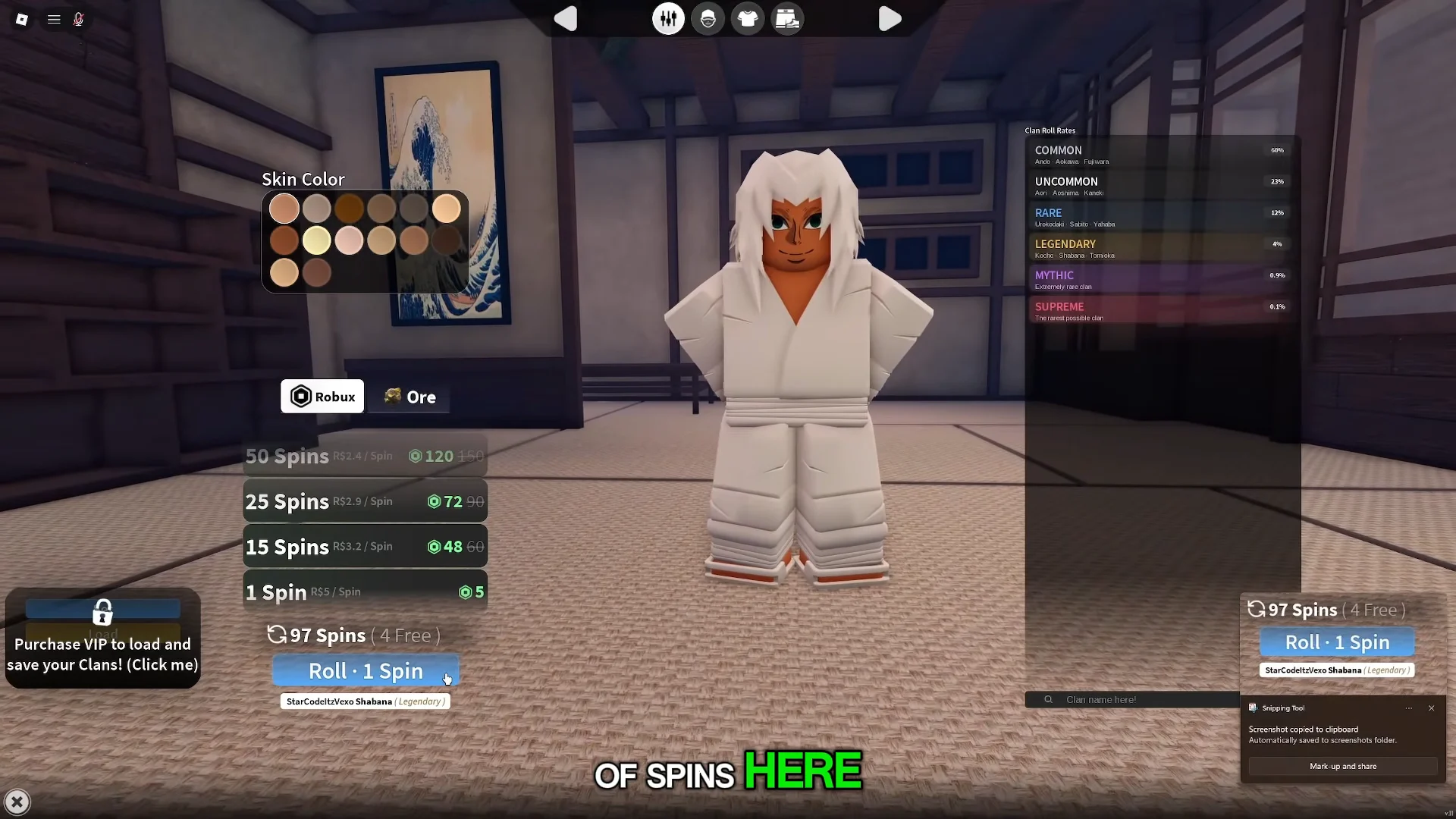 Customization & Spin Screen