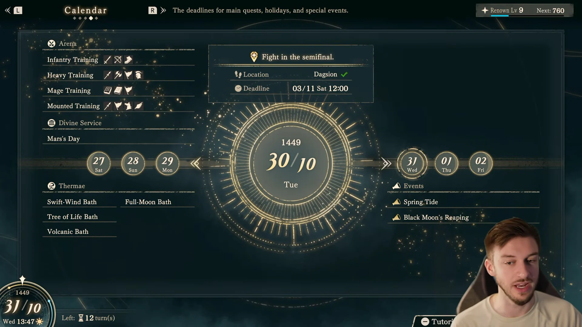 Checking Quest Deadlines in Calendar