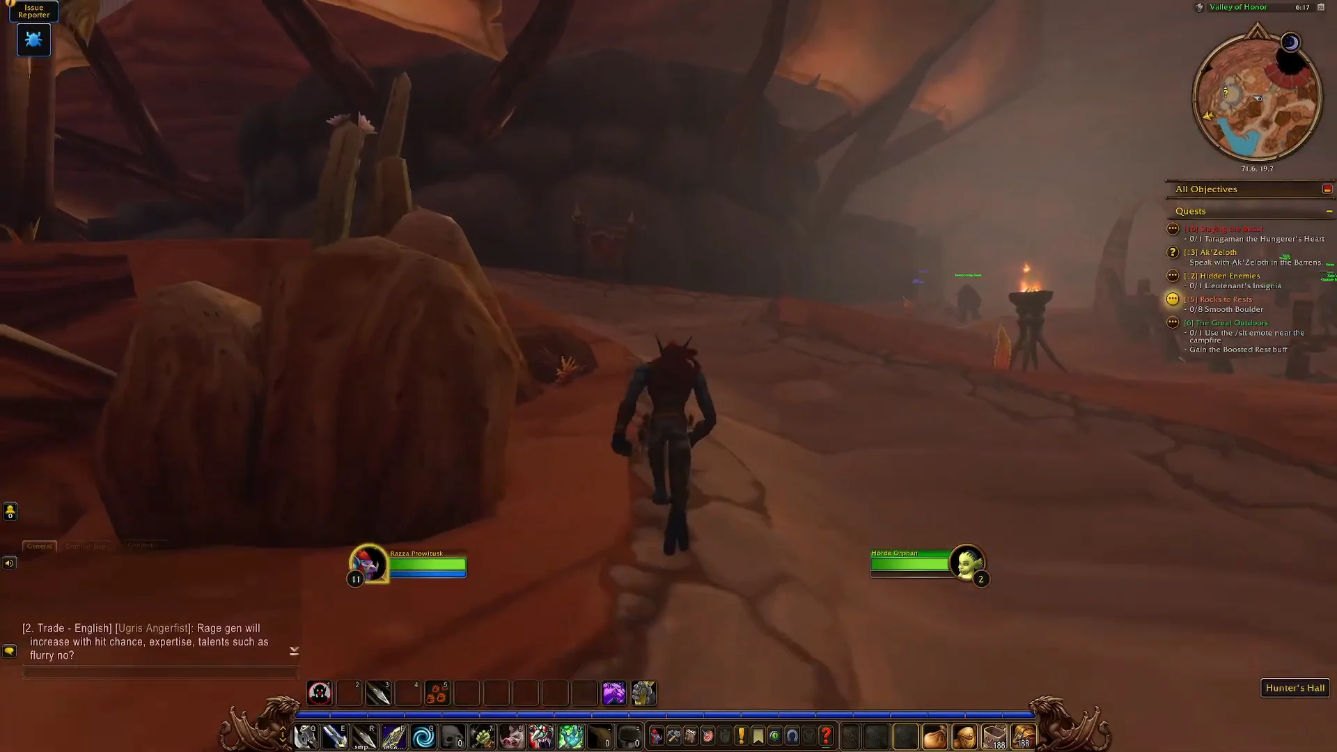 Approaching Hunter's Hall