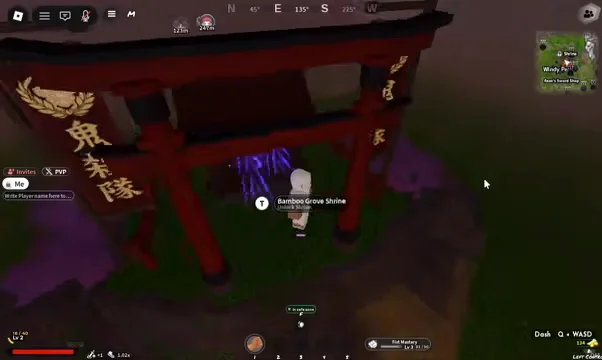 Interacting with Bamboo Grove Shrine