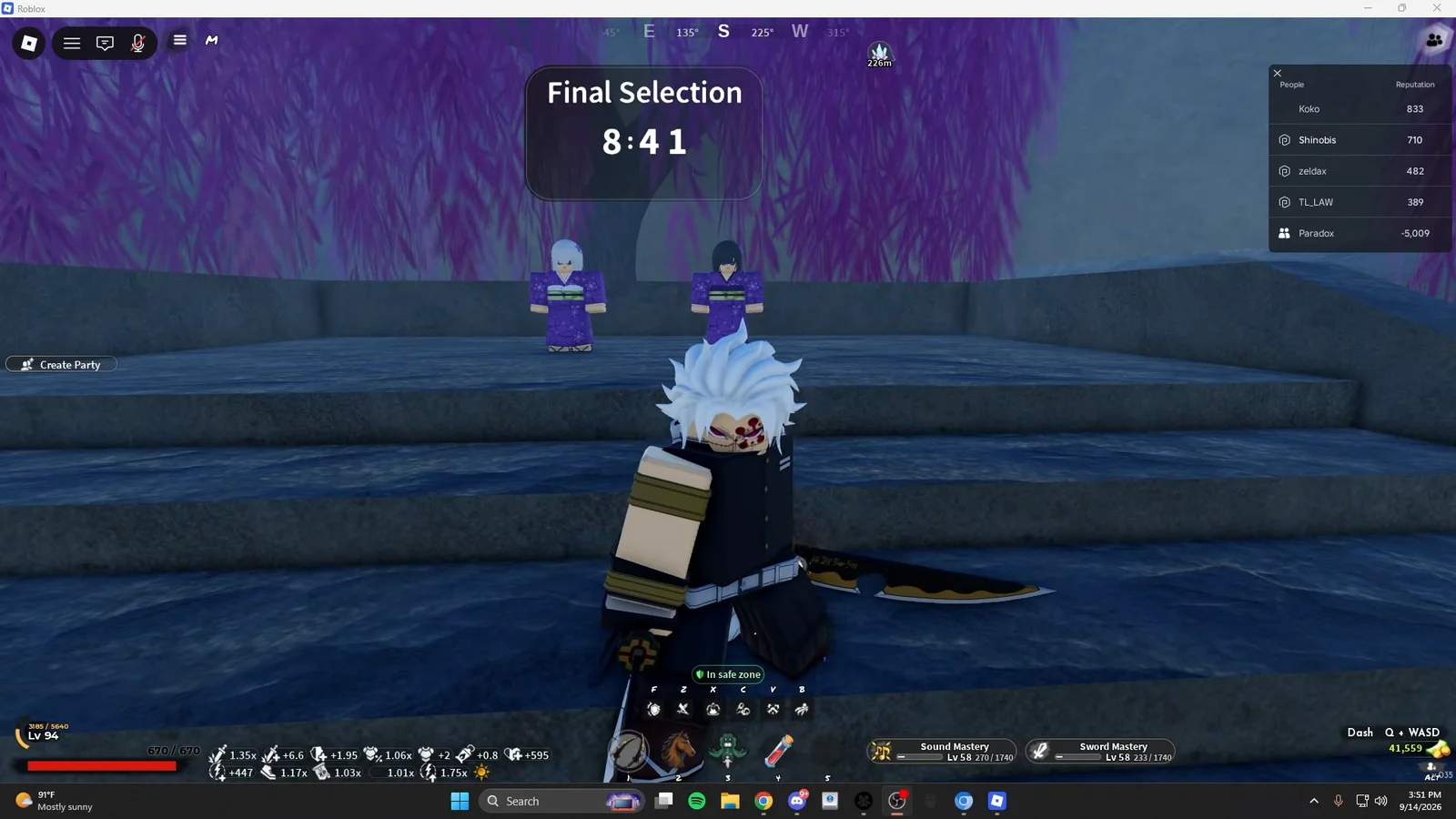 Returning to Final Selection Entrance