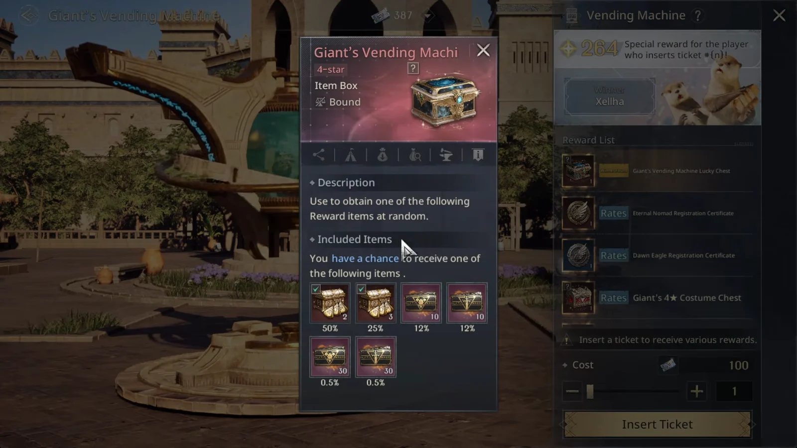 Inspecting Giant Vending Machine Rewards