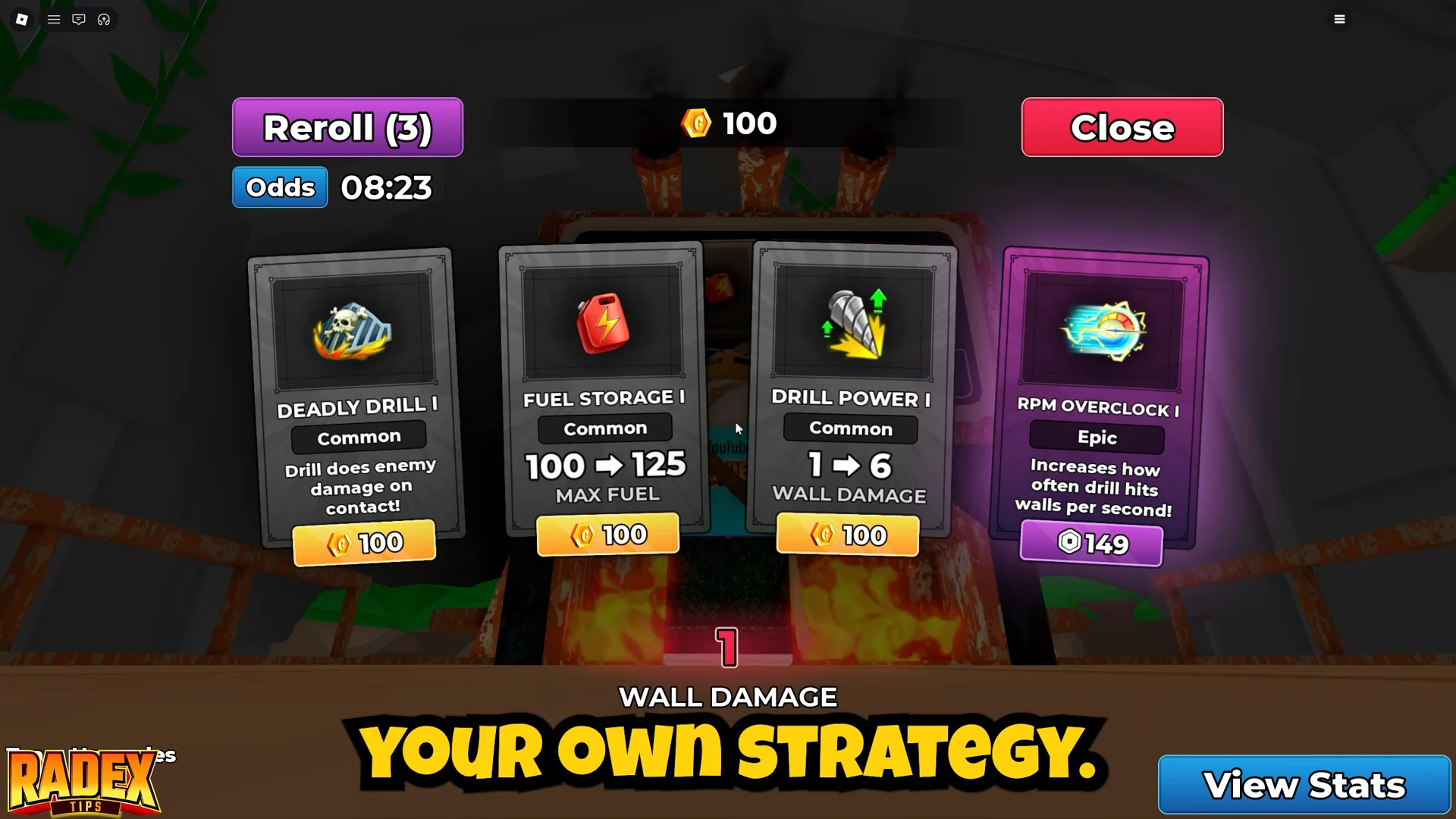 Drill Upgrades & Bank