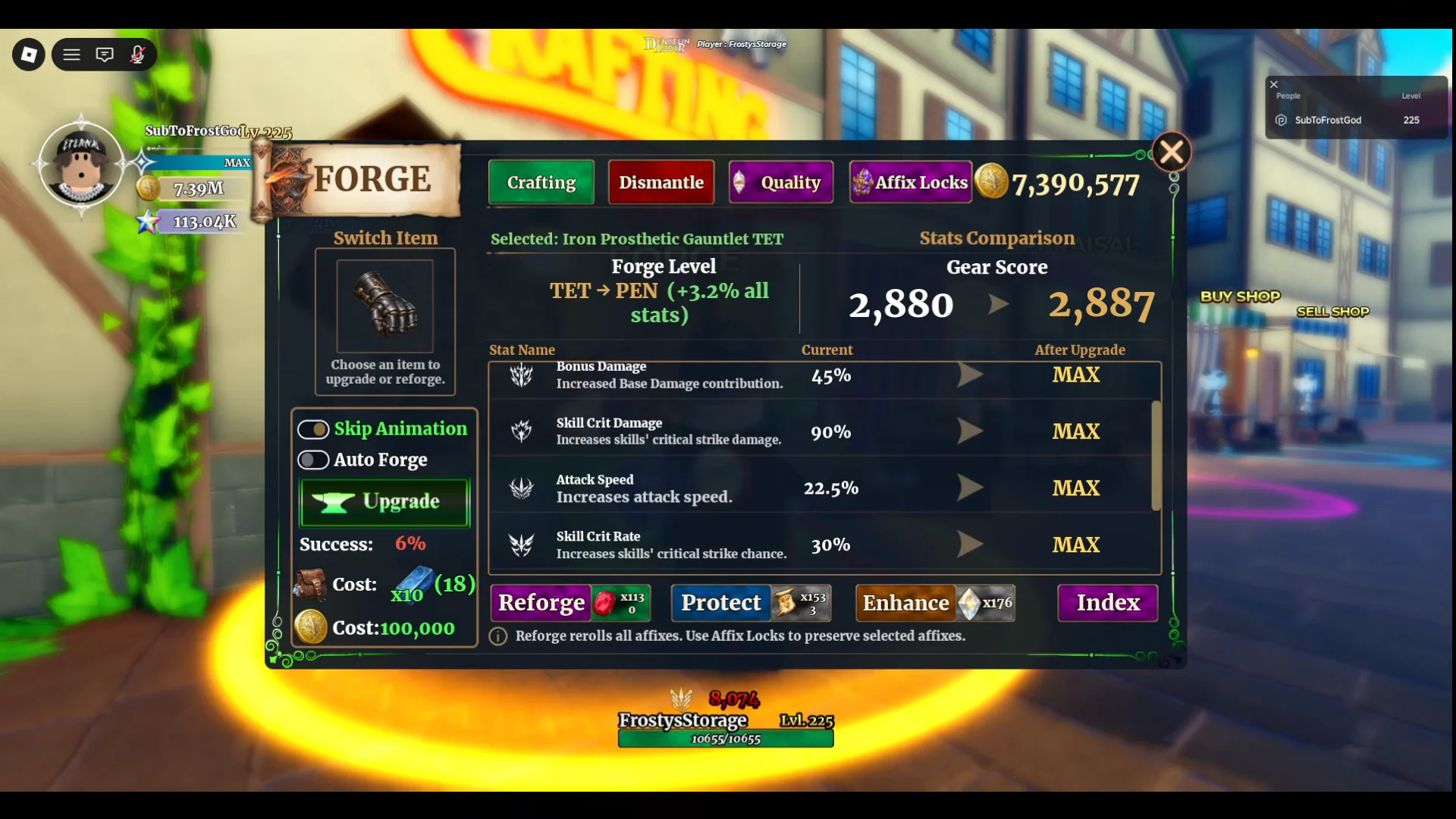 Forge & Gear Affixes
