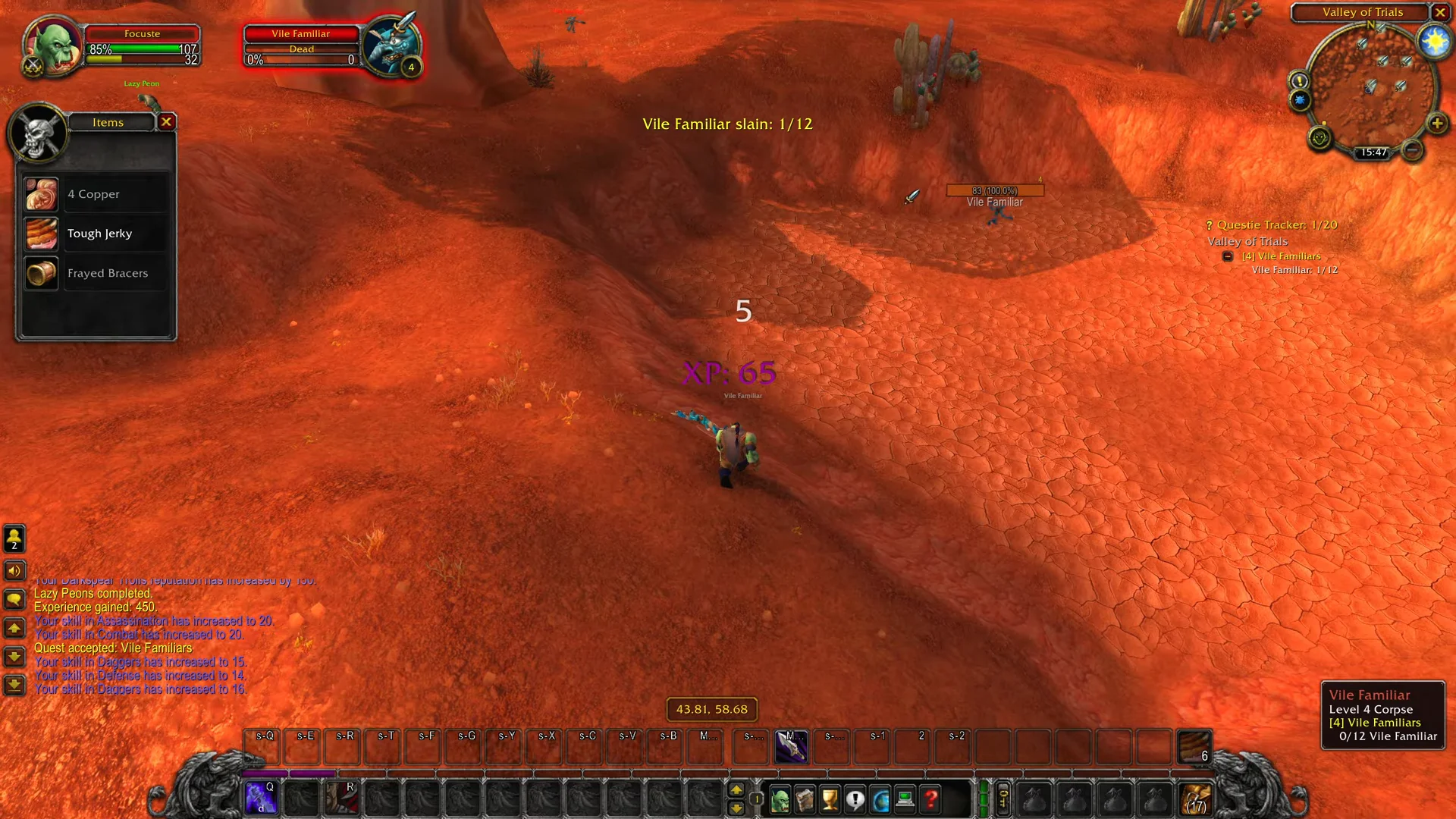 Slaying Vile Familiars