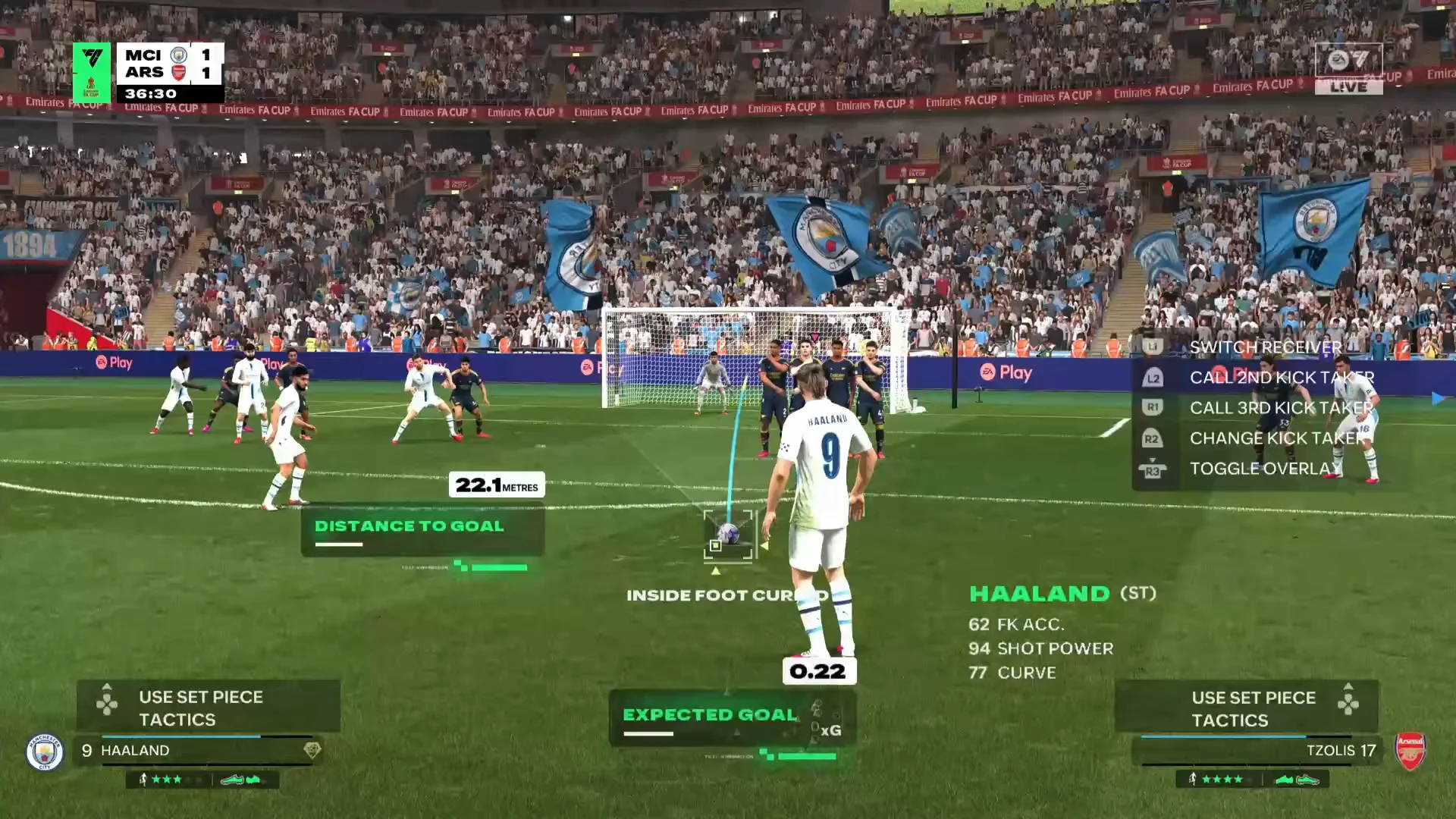 Erling Haaland Free Kick