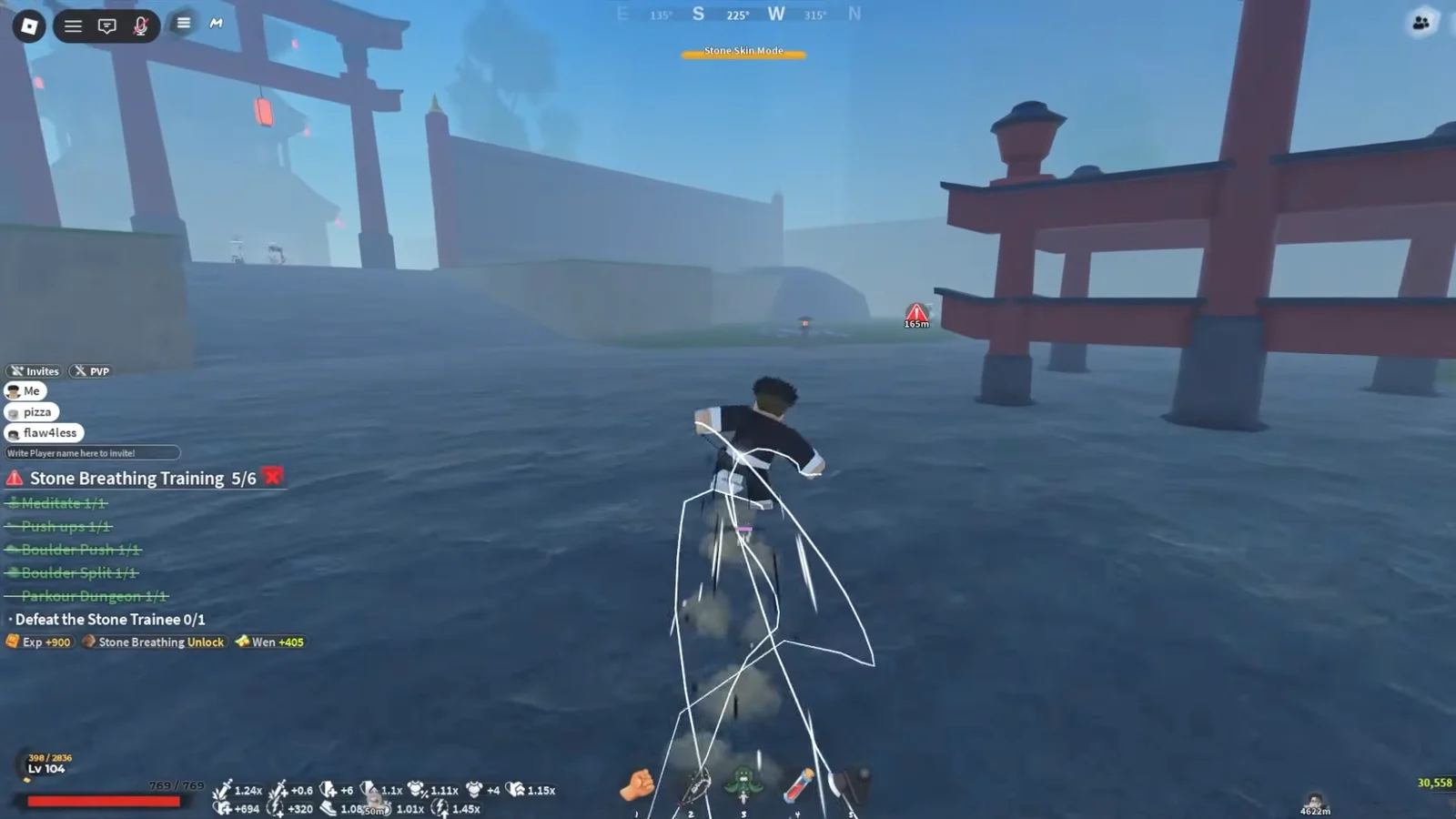 Defeating Stone Trainee for Unlock