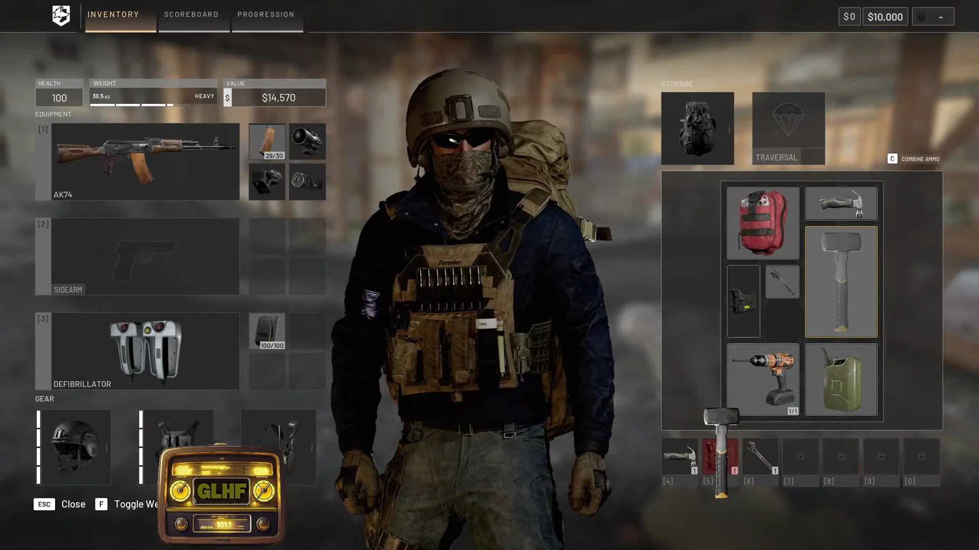 Tool Hotkey Inventory