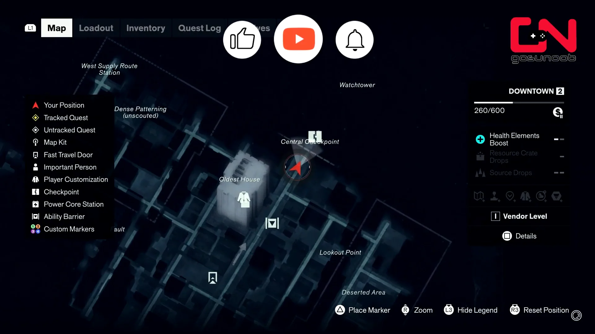 Central Checkpoint Map