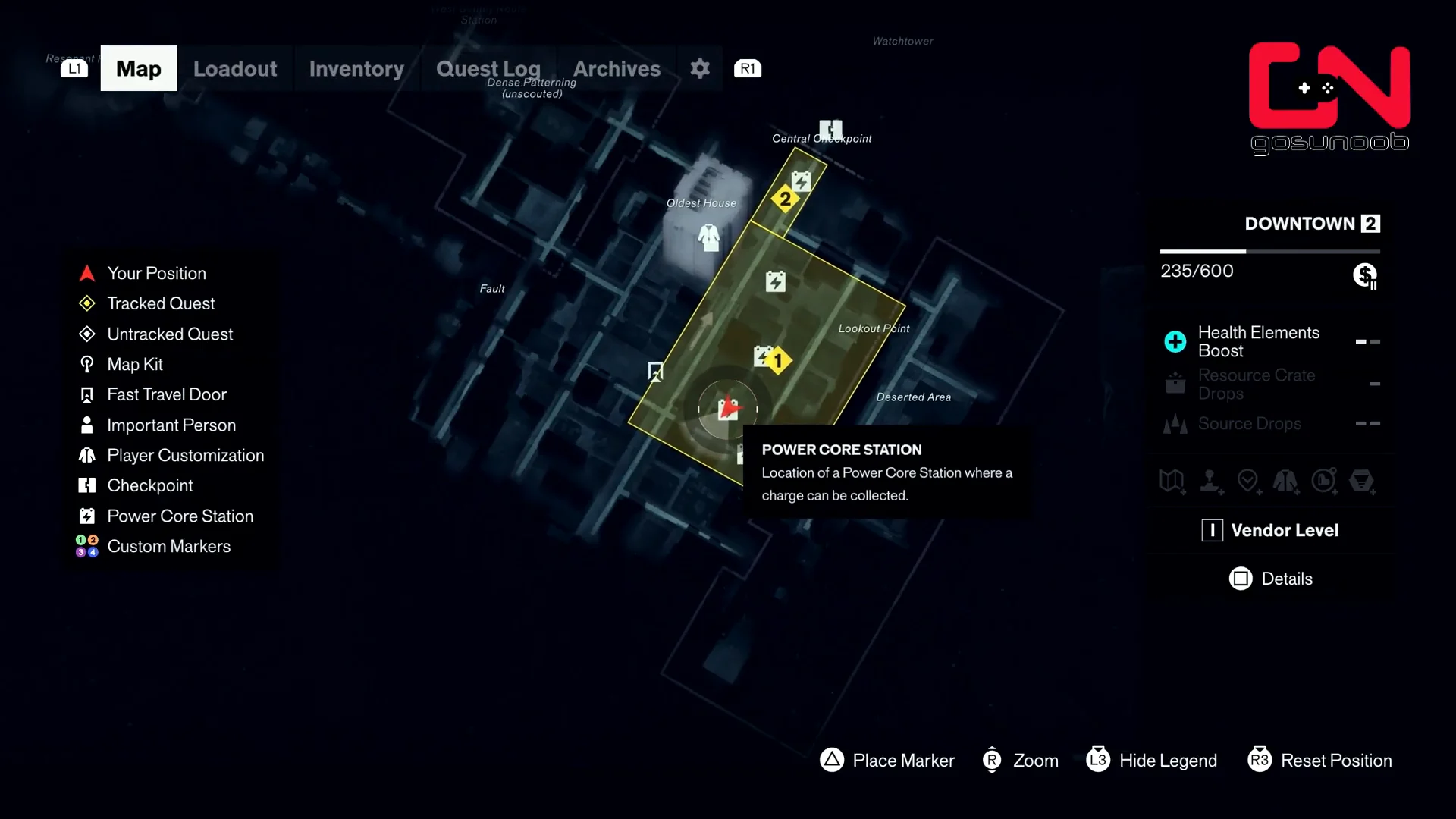Alley Power Core Map