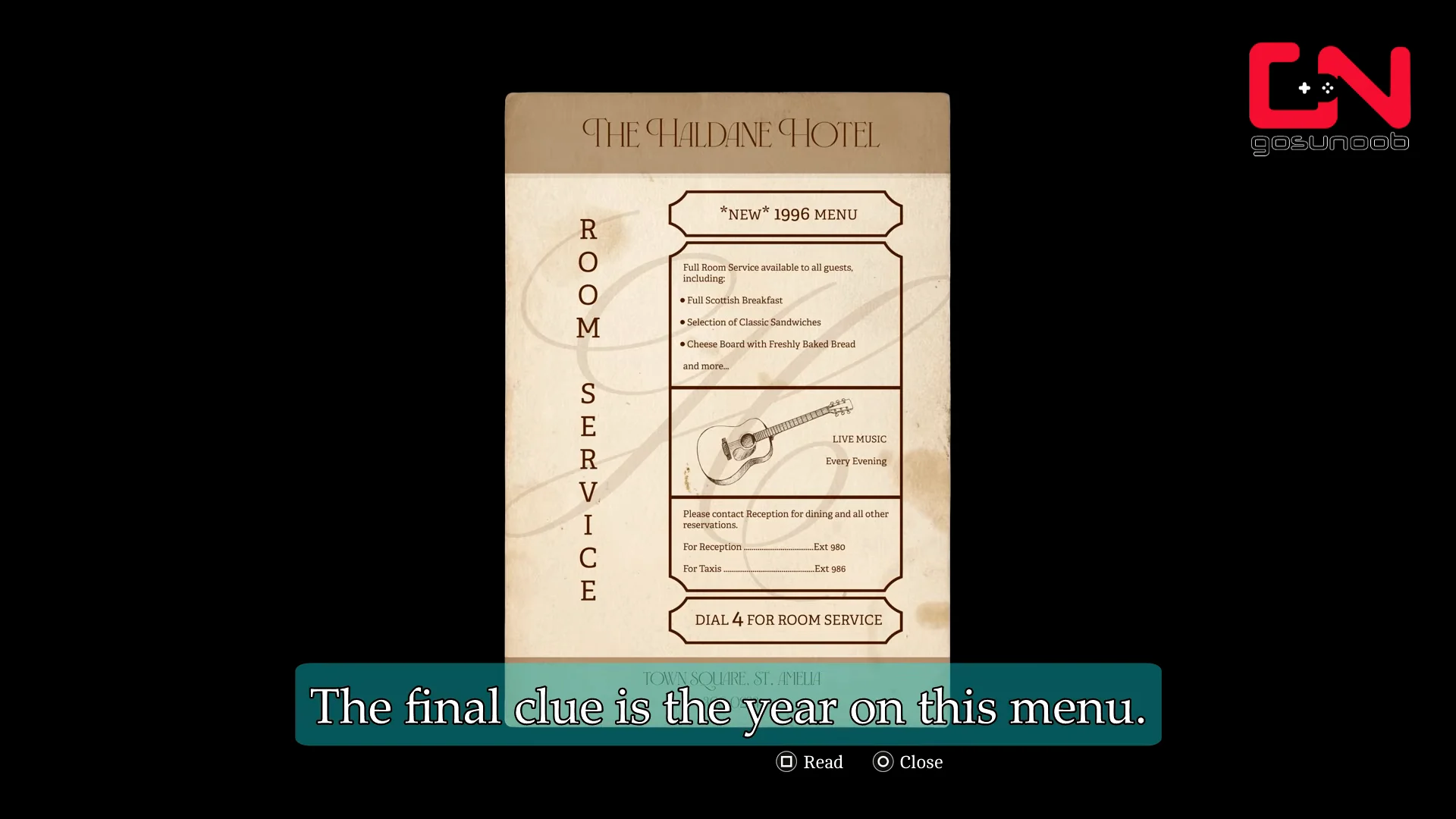 Examining the Menu