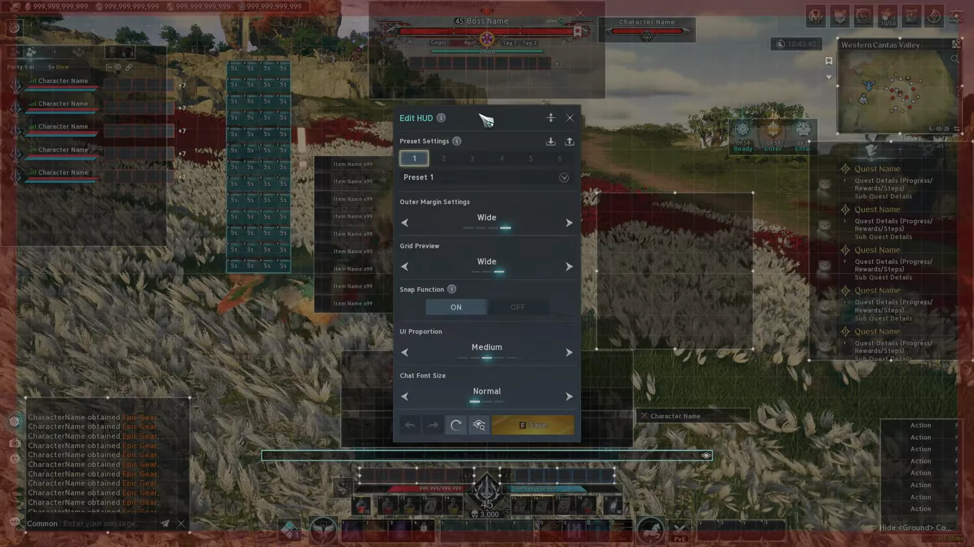 Edit HUD Settings