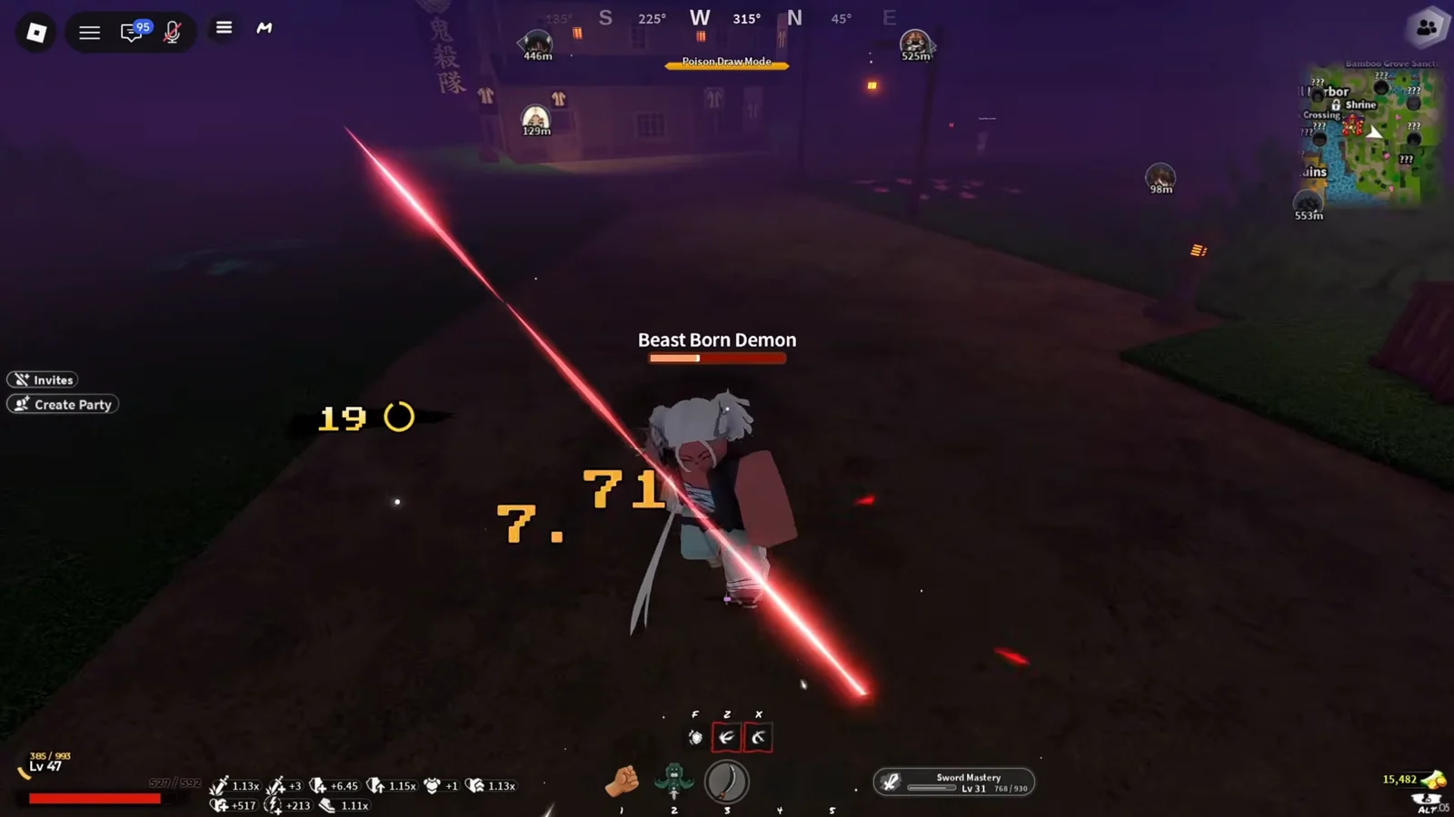 Defeating Demons and Collecting Beast Core