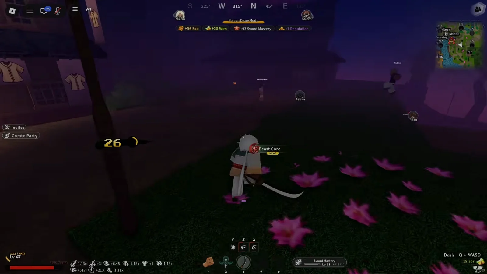 Defeating Demons and Collecting Beast Core