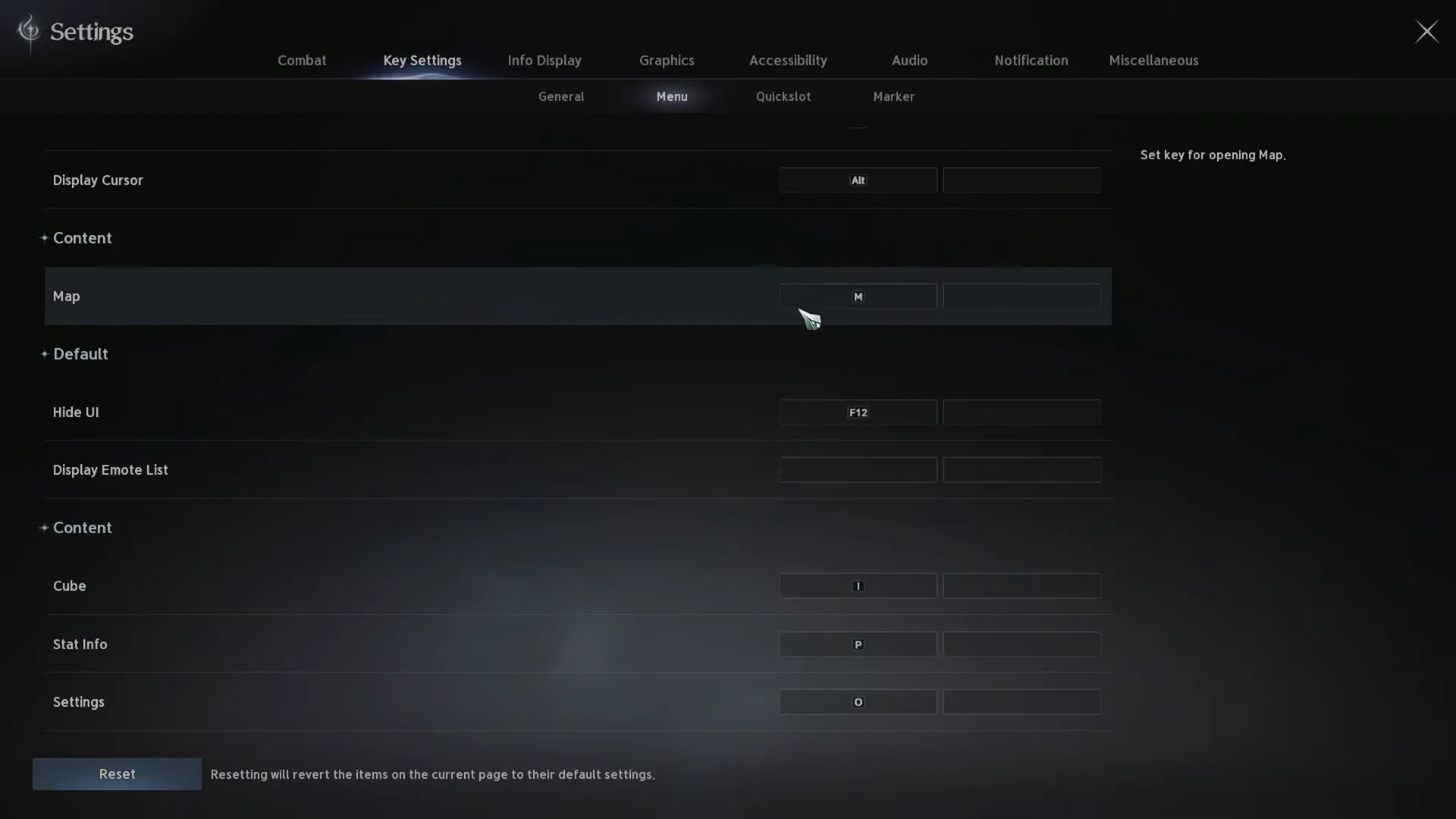 Menu Settings Overview