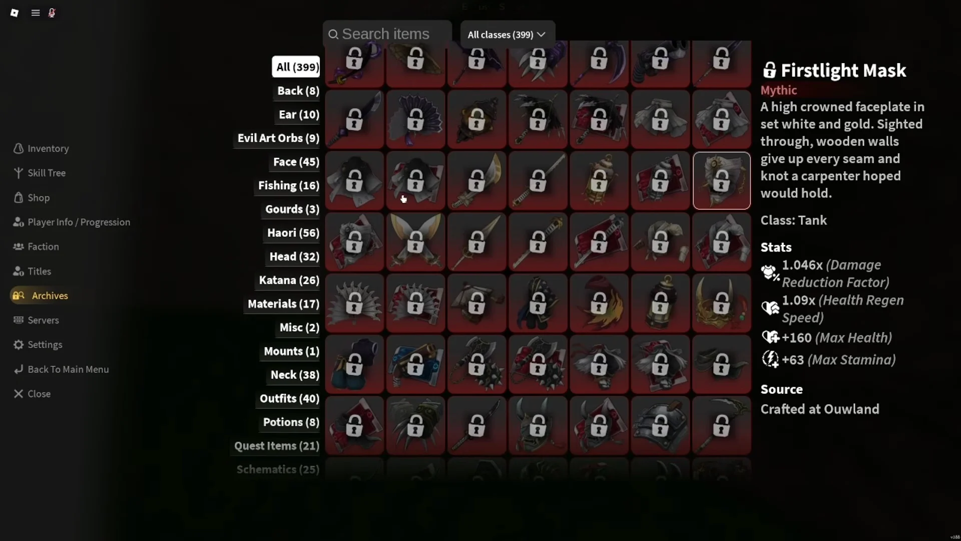 Item Archives: Firstlight Gear Stats