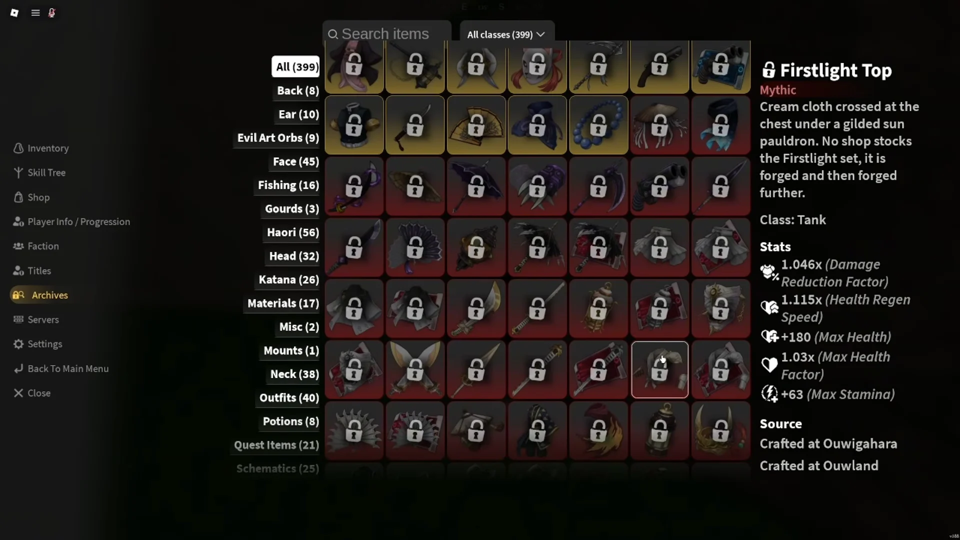 Core Firstlight Armor Benefits