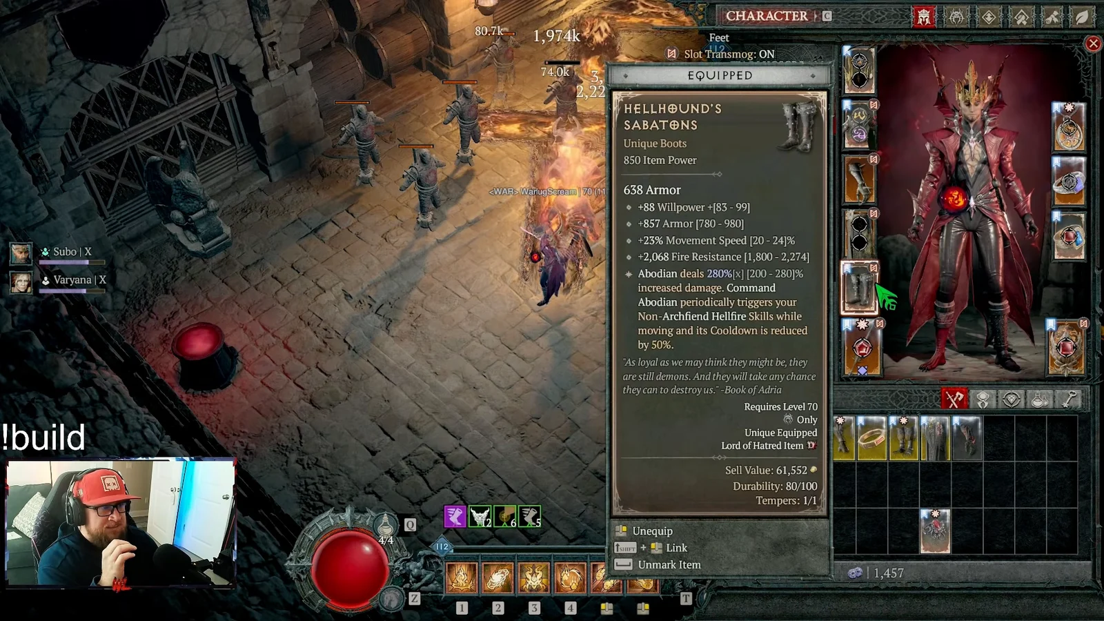 Key Unique Item: Hellhound's Sabatons