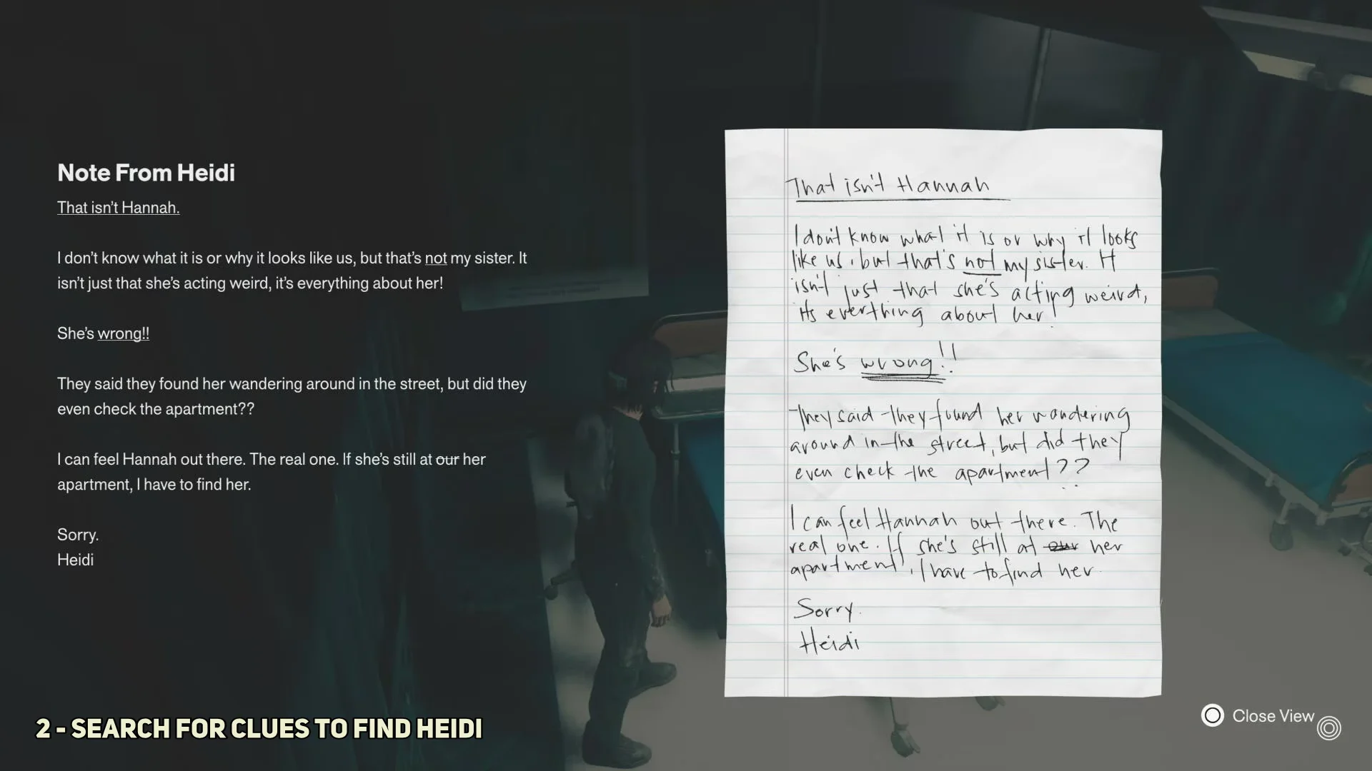 Collecting Note from Heidi