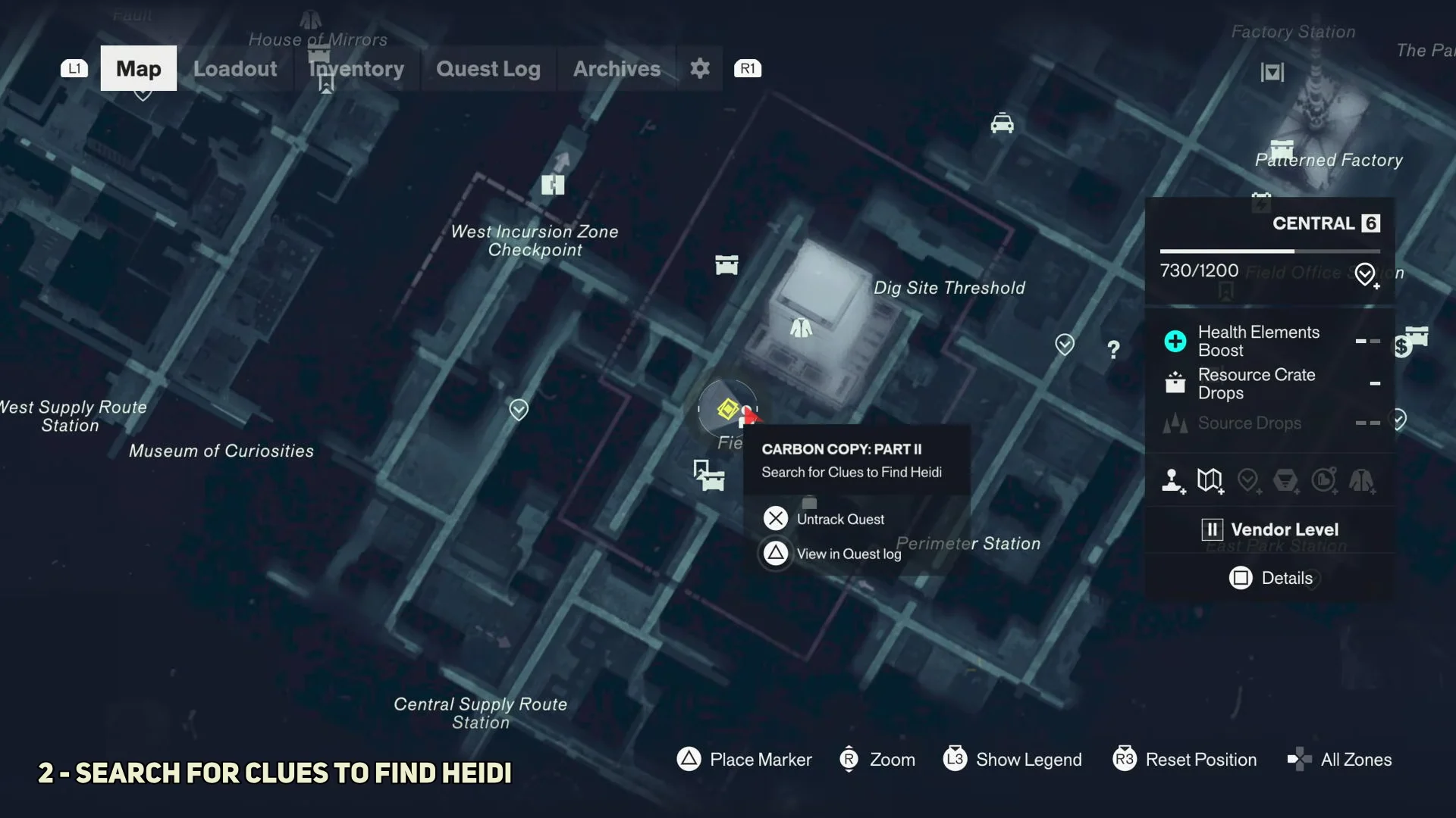 Reviewing Quest Log & Map