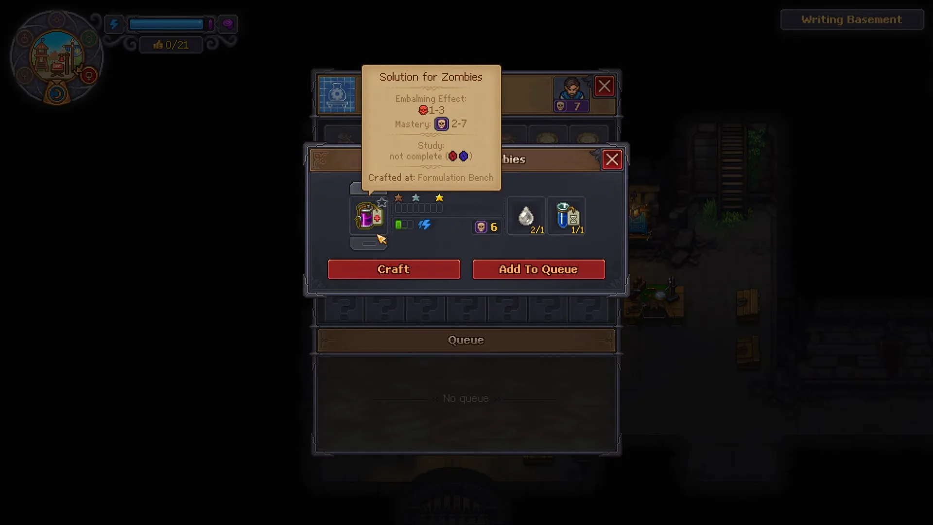 Crafting Solution for Zombies
