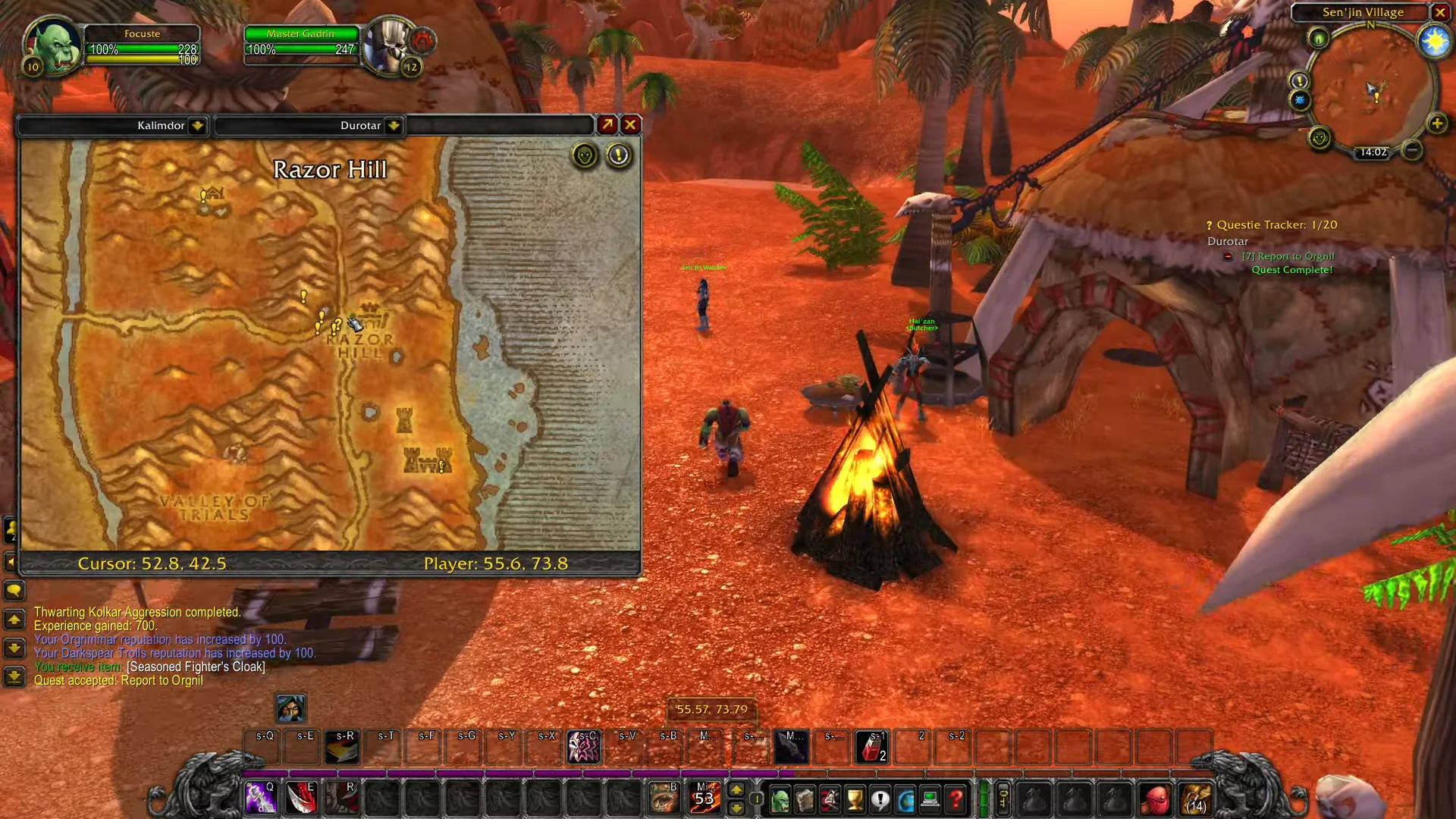 Checking Razor Hill Map