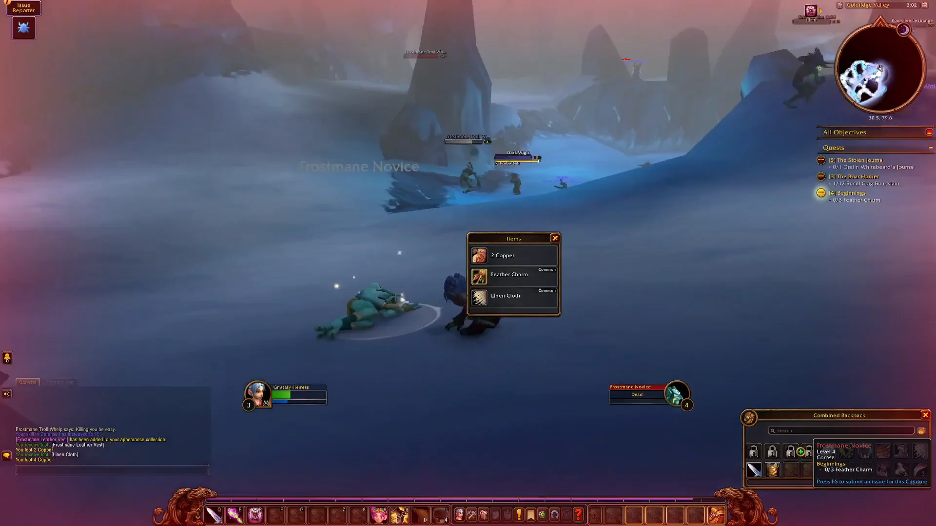 Locating Frostmane Novices