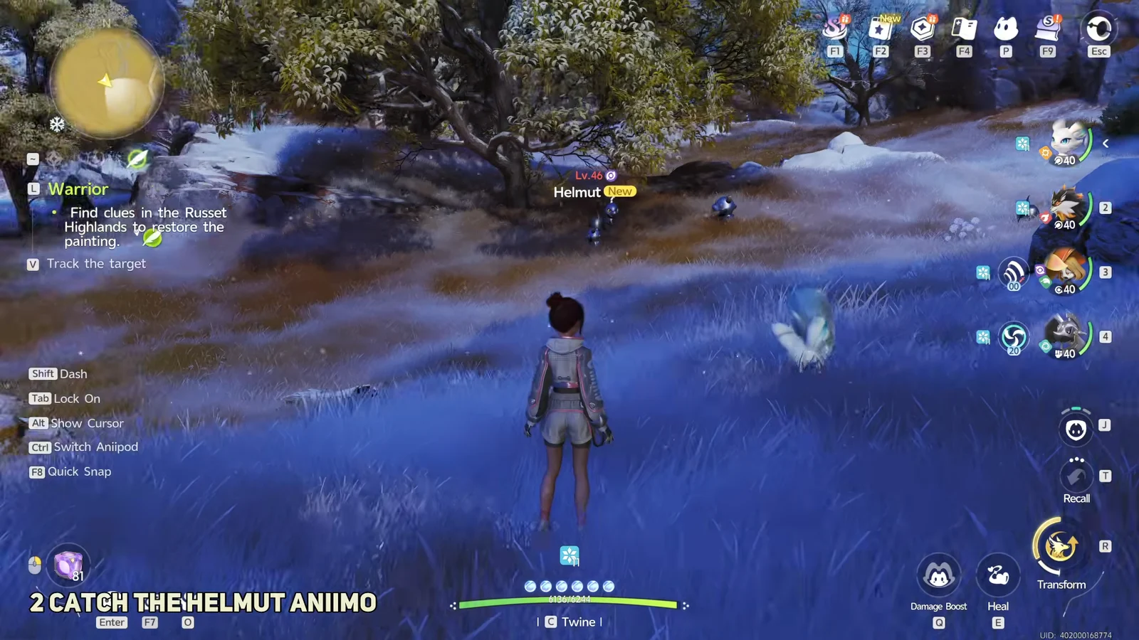 Using an Anipod Mega to catch a level 40 Helmut (named Jawling in battle…