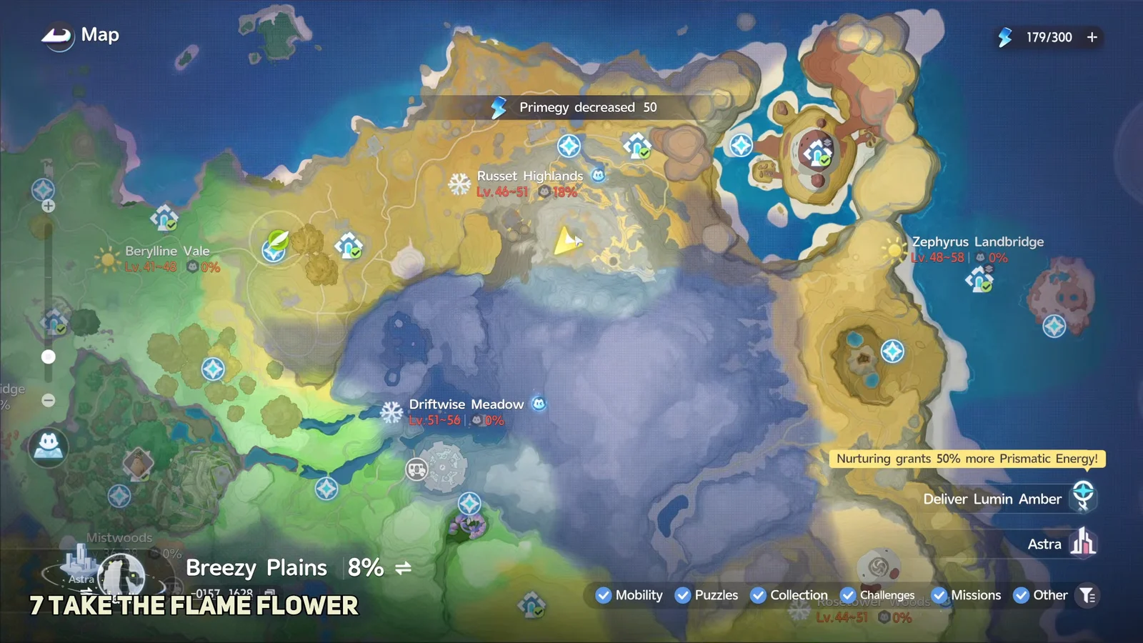Returning to Sorora at Rainbow Woods to complete the quest.