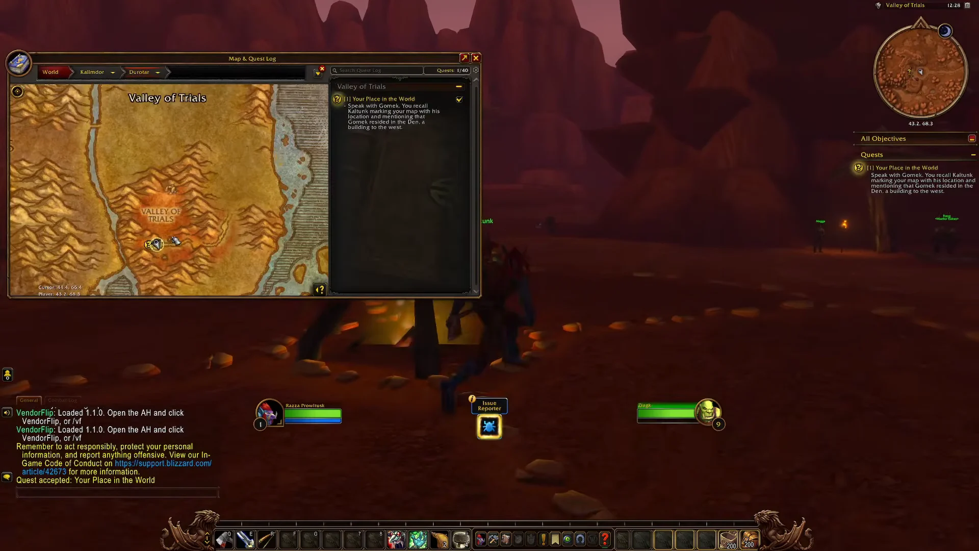 Map and Quest Log Overview