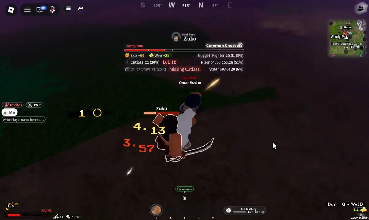 Fighting with Low Health and Team Help