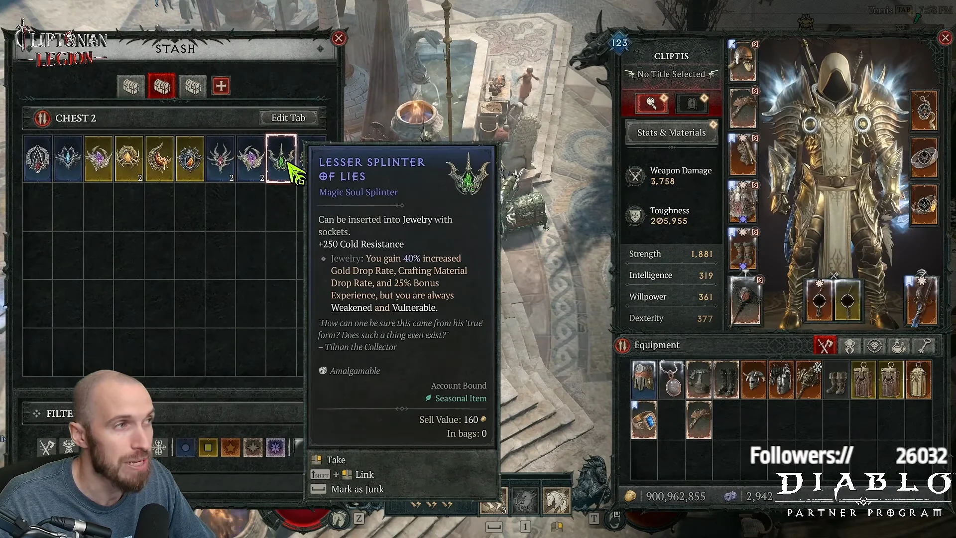 Soul Splinters Inventory