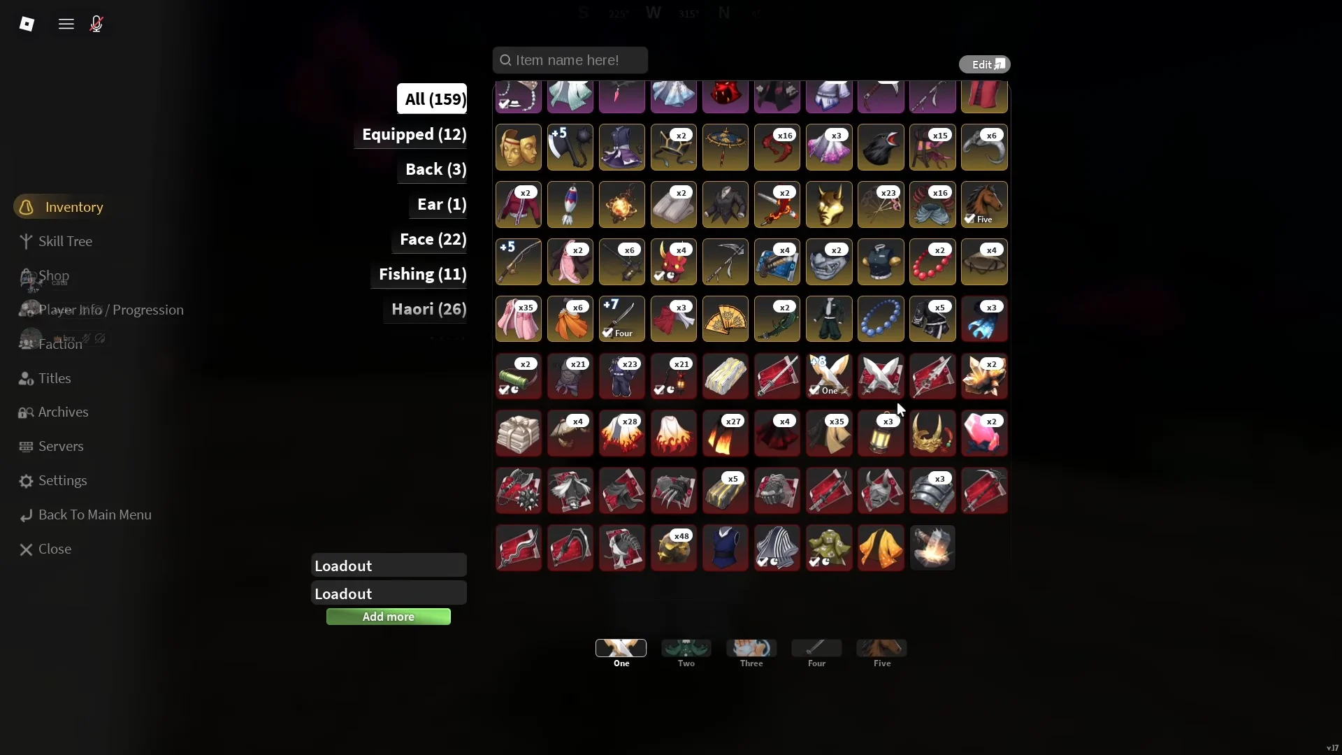 Showing Player Inventory and Progress