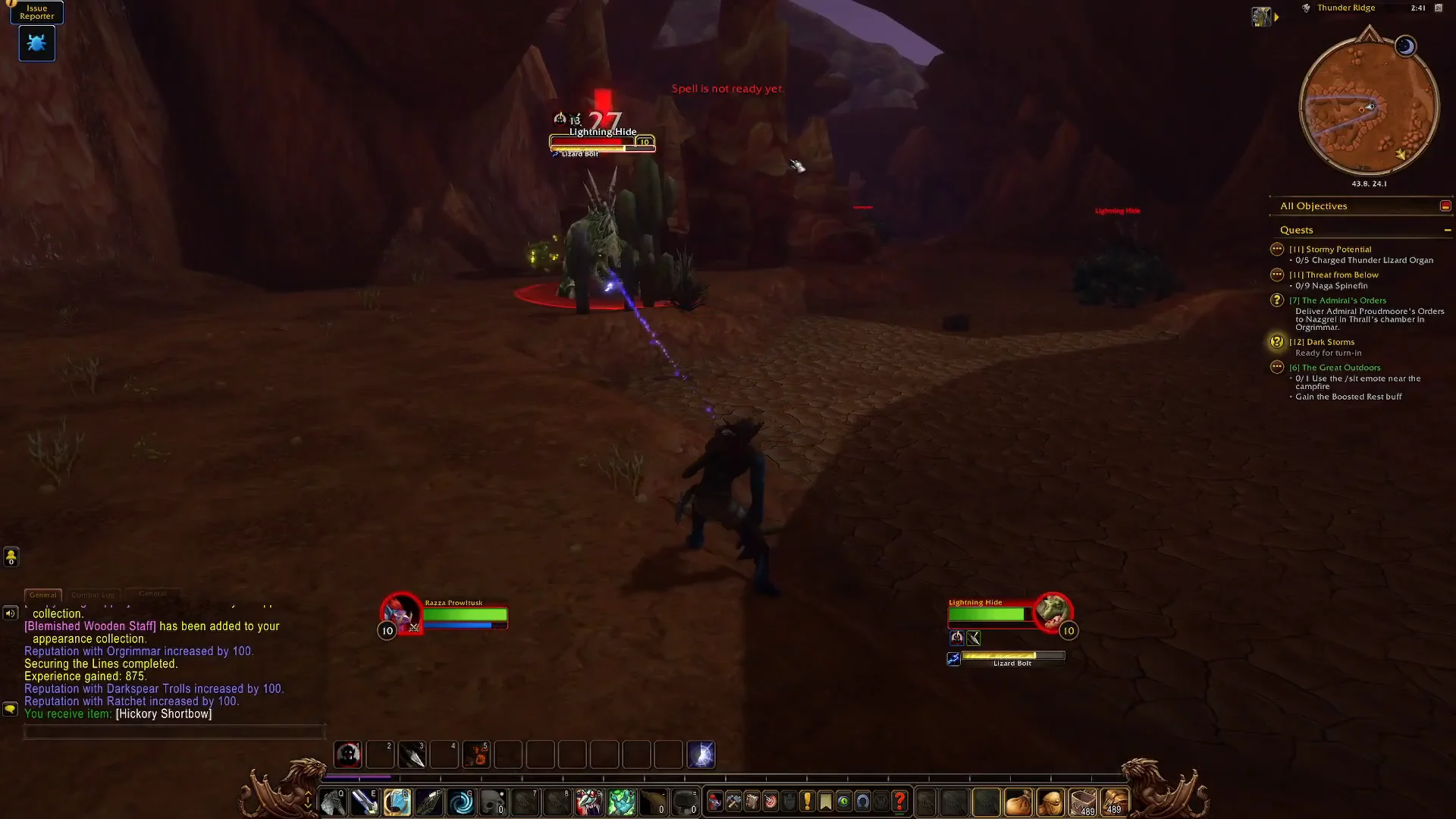 First Combat & Combat Warning