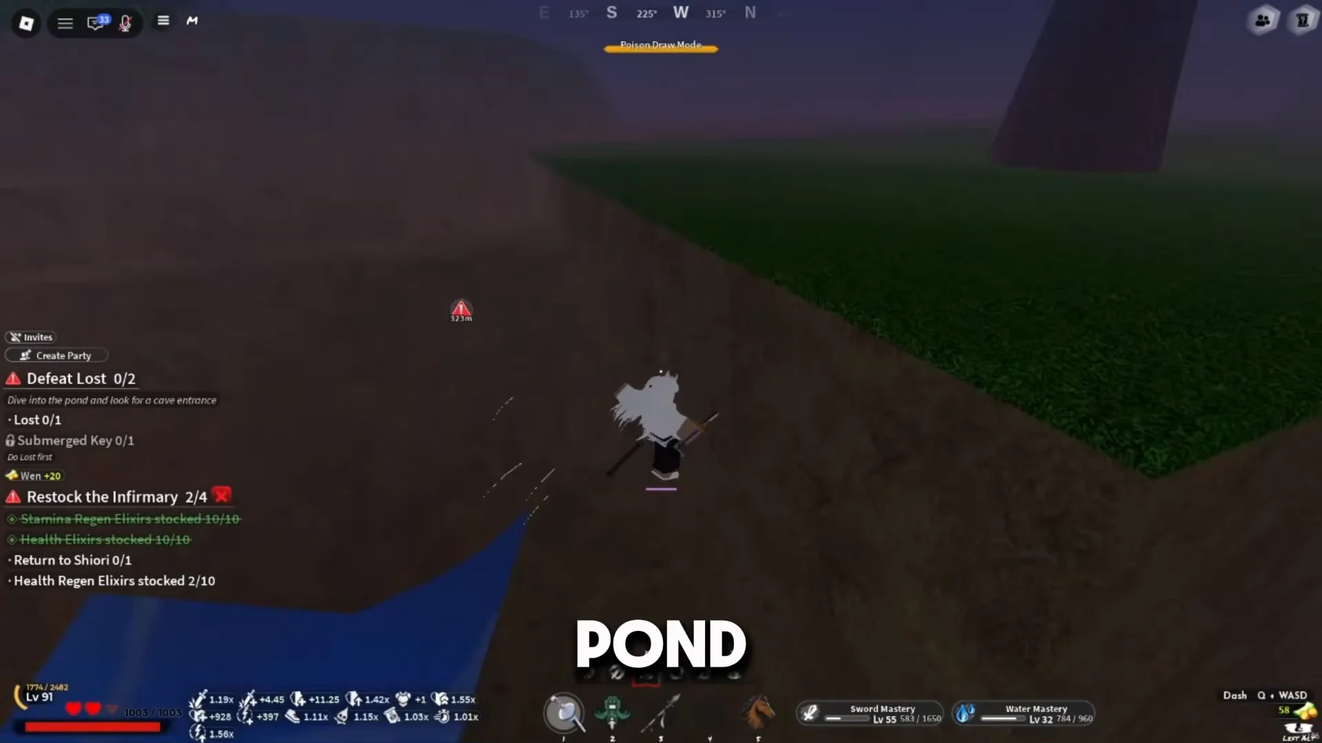 Navigating to the Pond