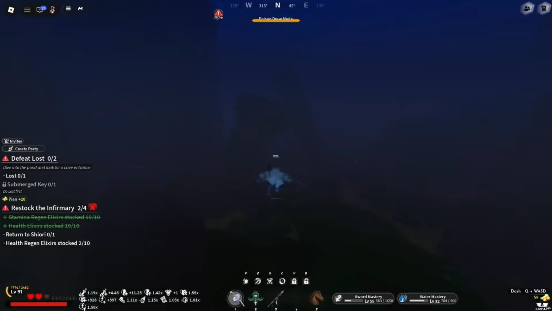 Diving Underwater