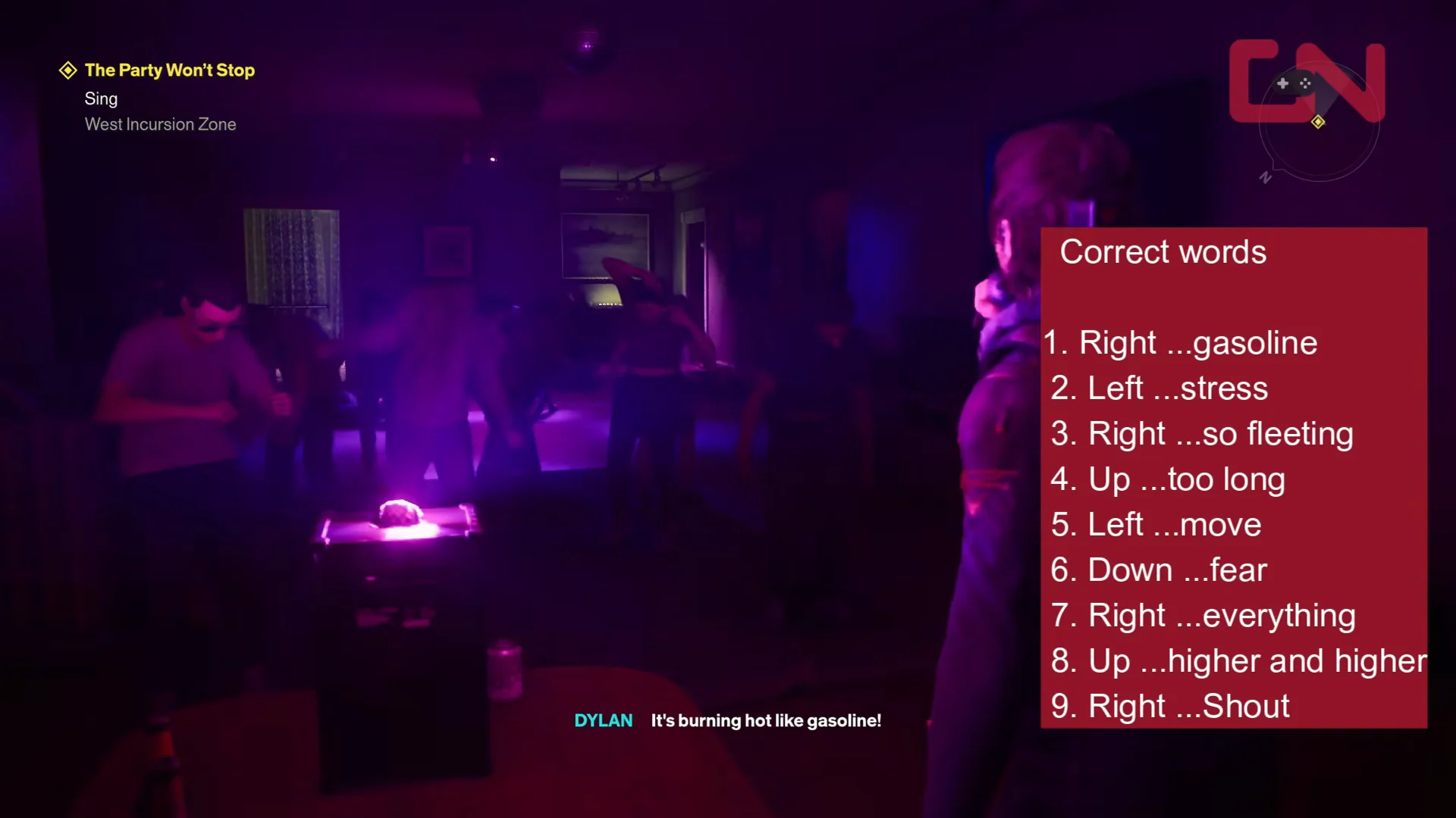 Karaoke Prompt 1: "...gasoline"