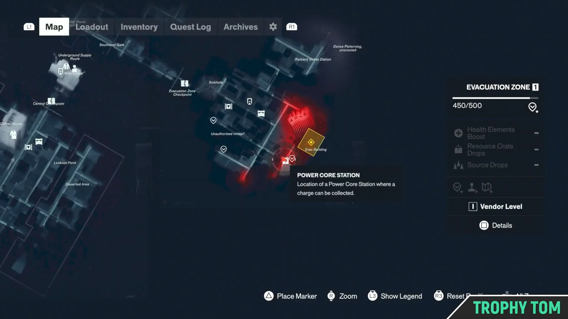 Finding Power Core Station