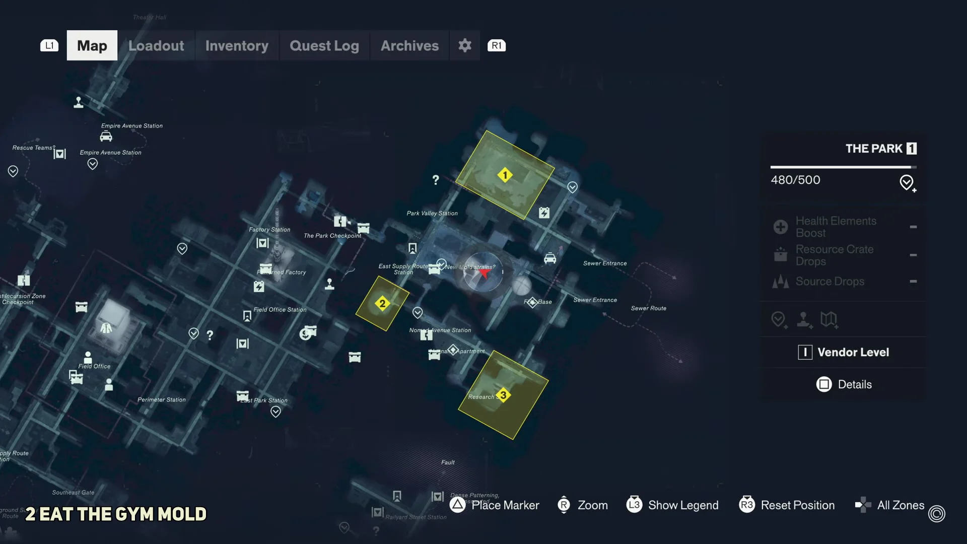 Navigating to Gym Mold