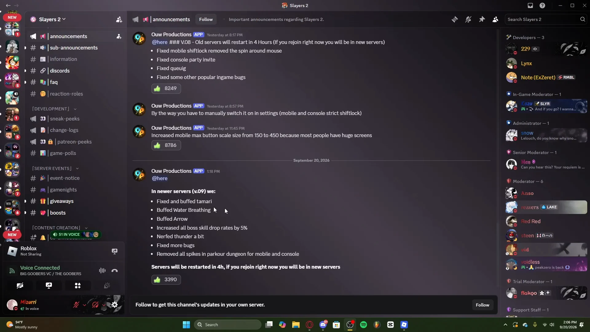 Update Log Review