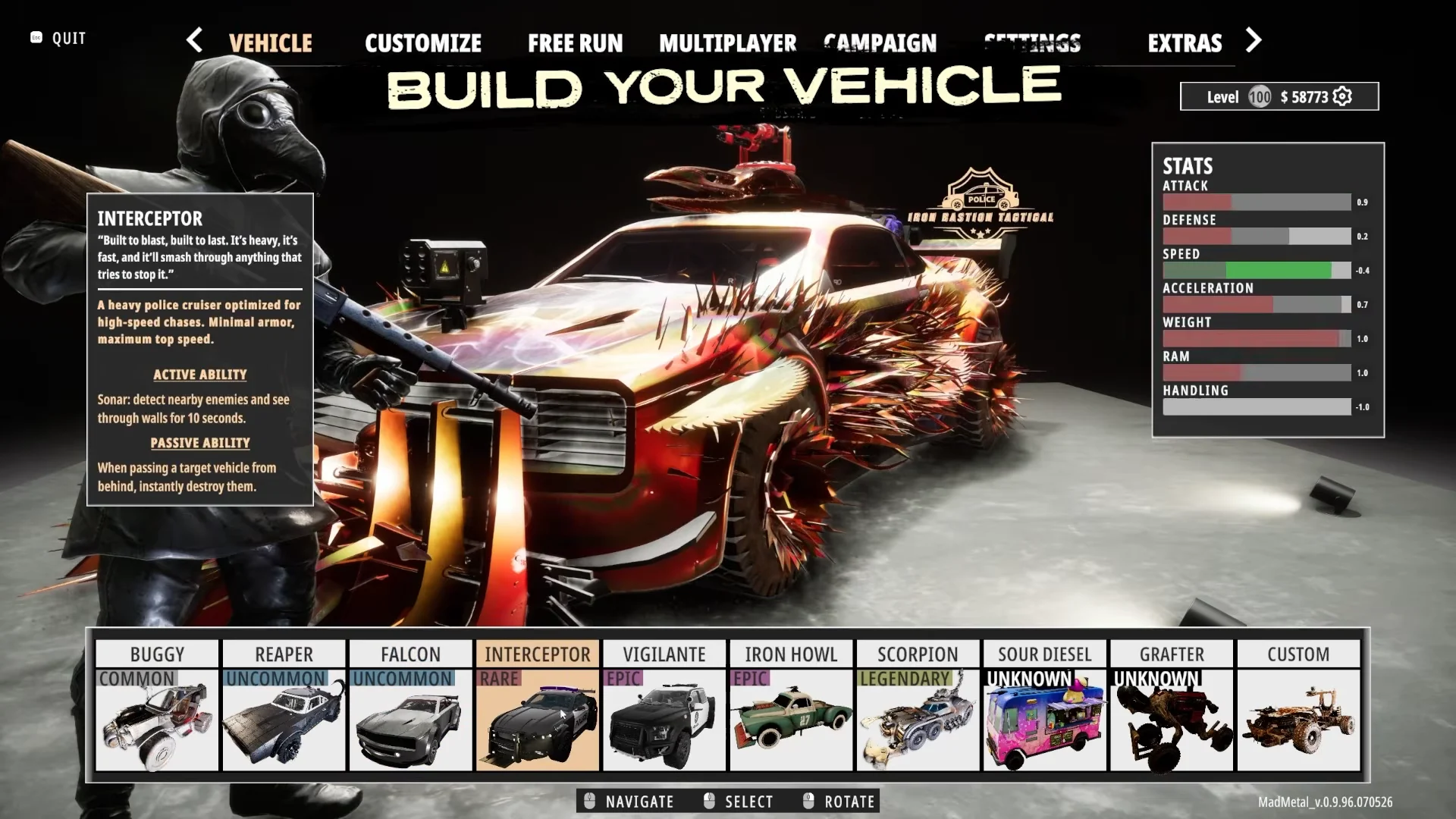 Vehicle Customization Menu