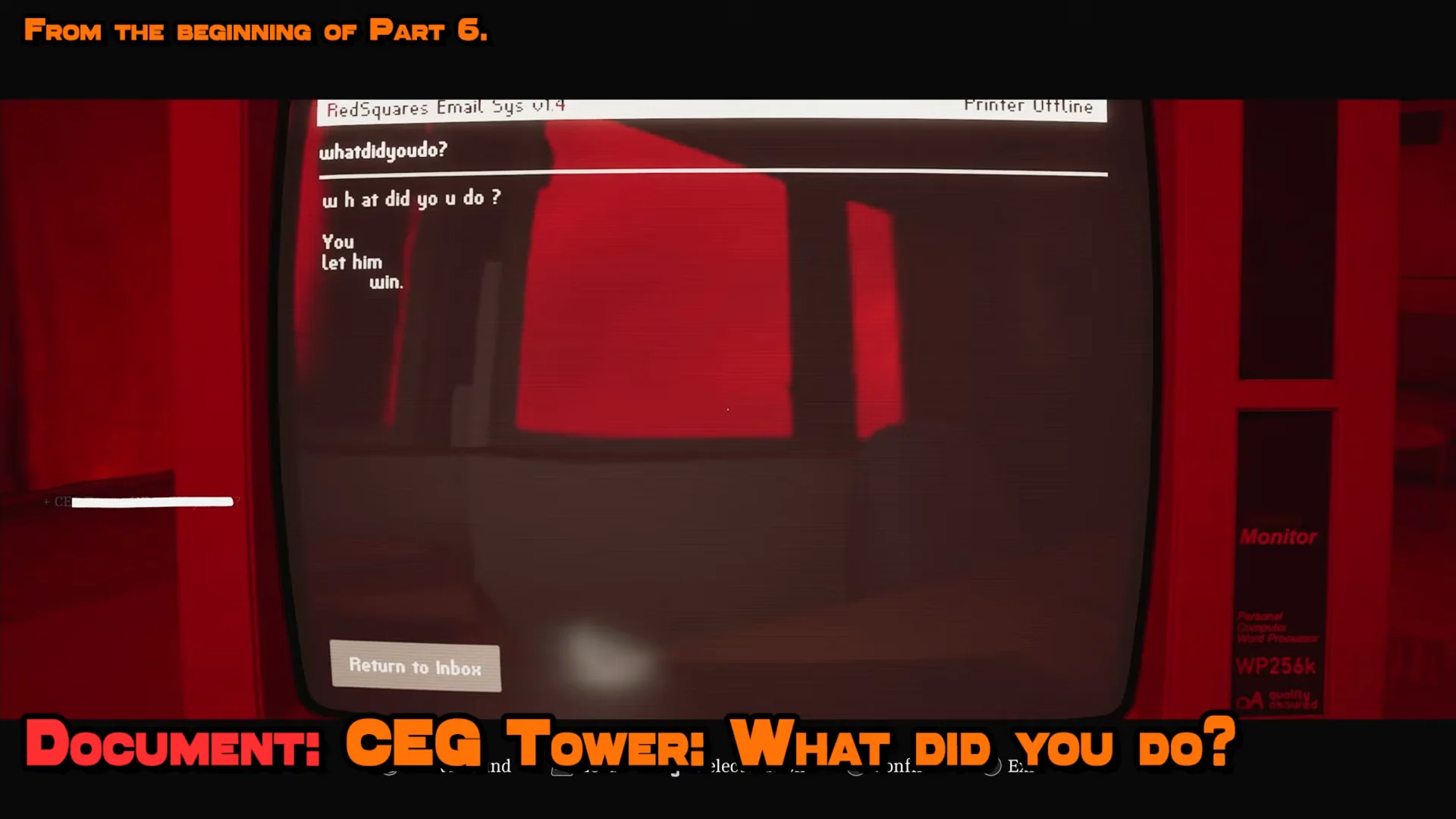 Document: CEG Tower: What did you do?