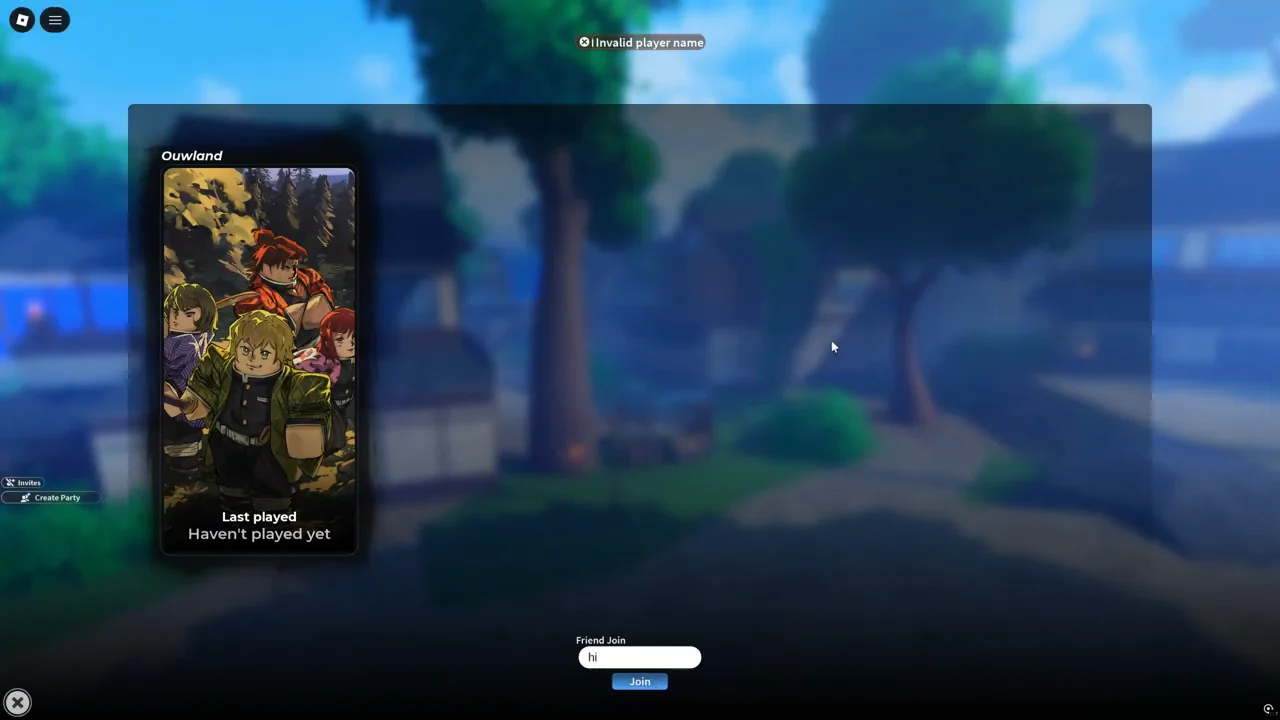 Server Join Interface