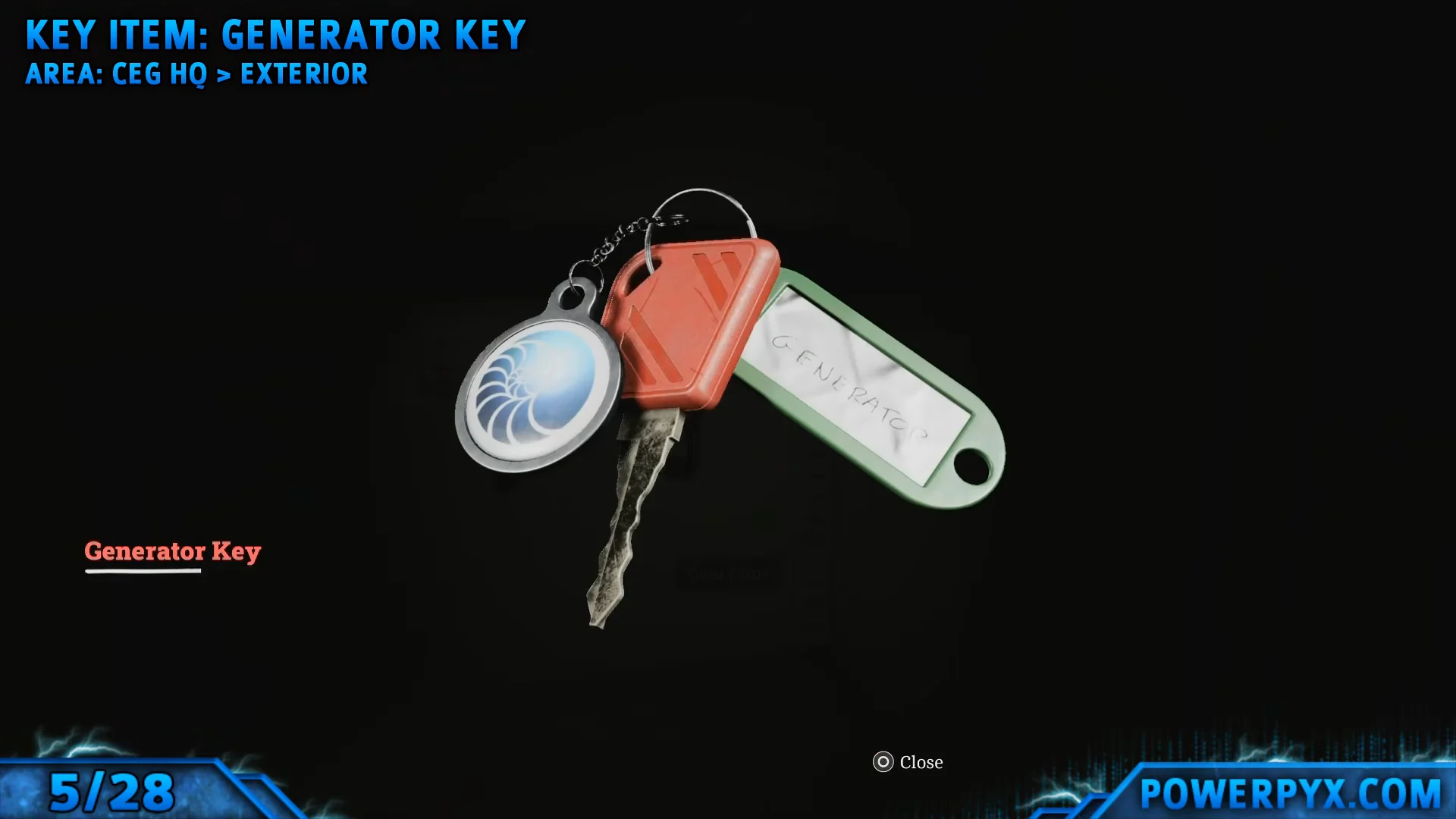 Key Item: Generator Key