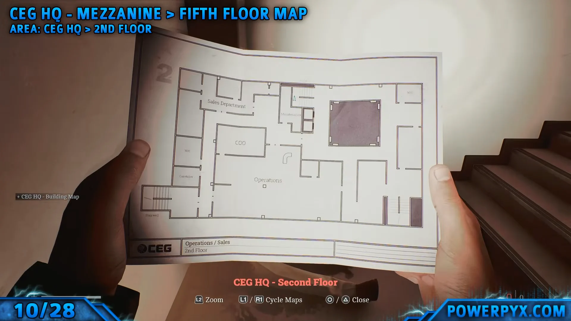CEG HQ Map: Mezzanine to Fifth Floor