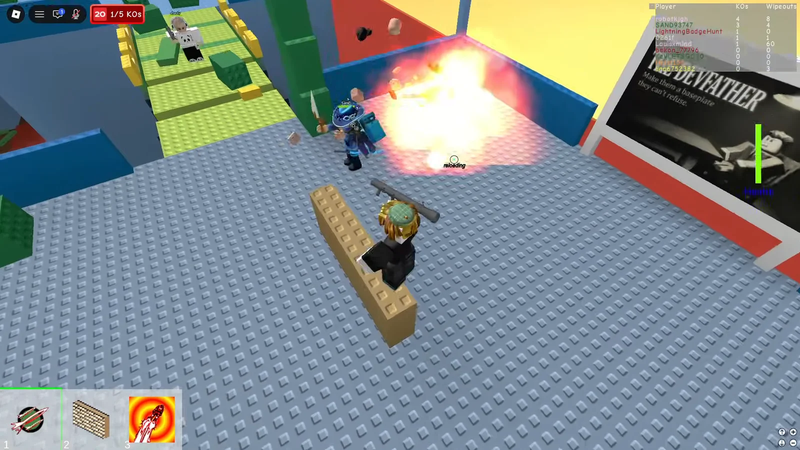 Rocket combat and respawn