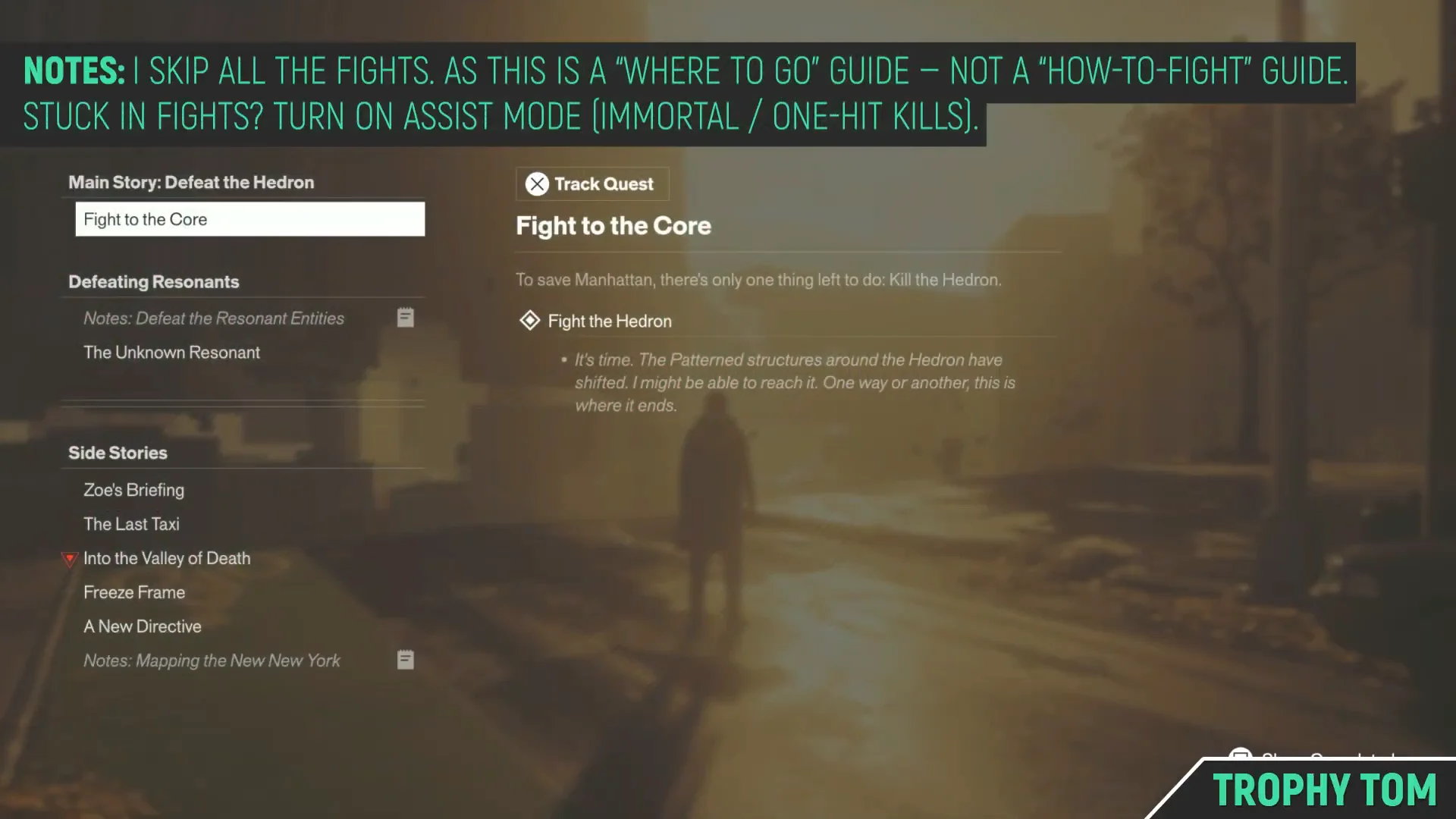 Quest Log Menu